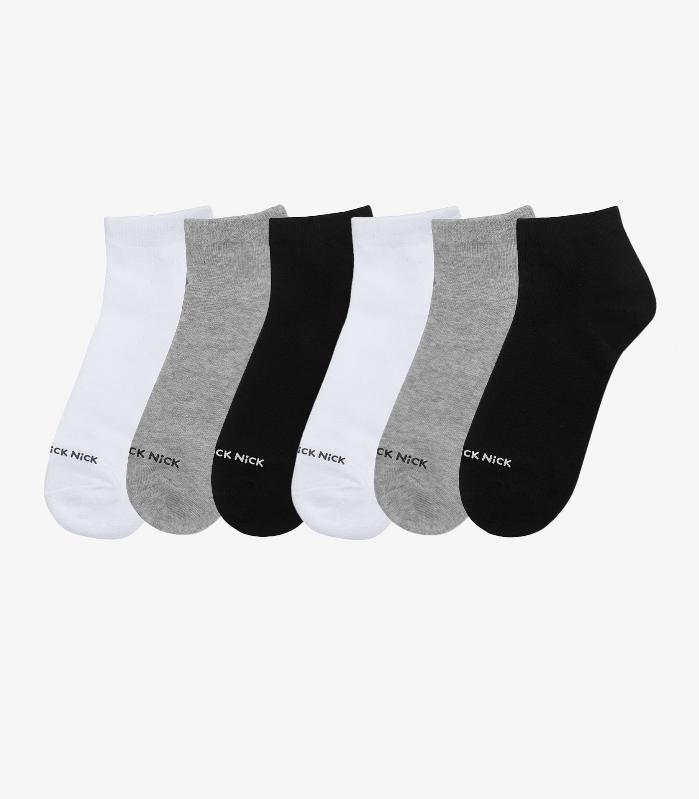 Kit 6 Pares De Meia Cano Curto Lisas Trick Nick Sortido