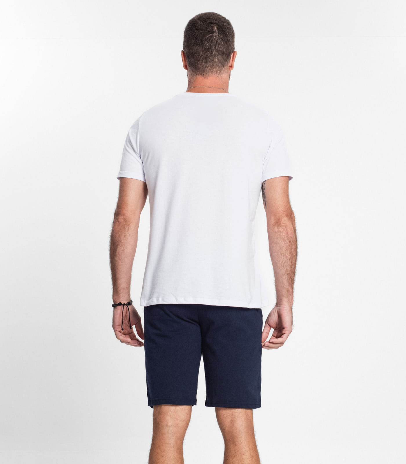 Kit 3 Bermudas De Moletom Masculina Select Azul - Imagem 9