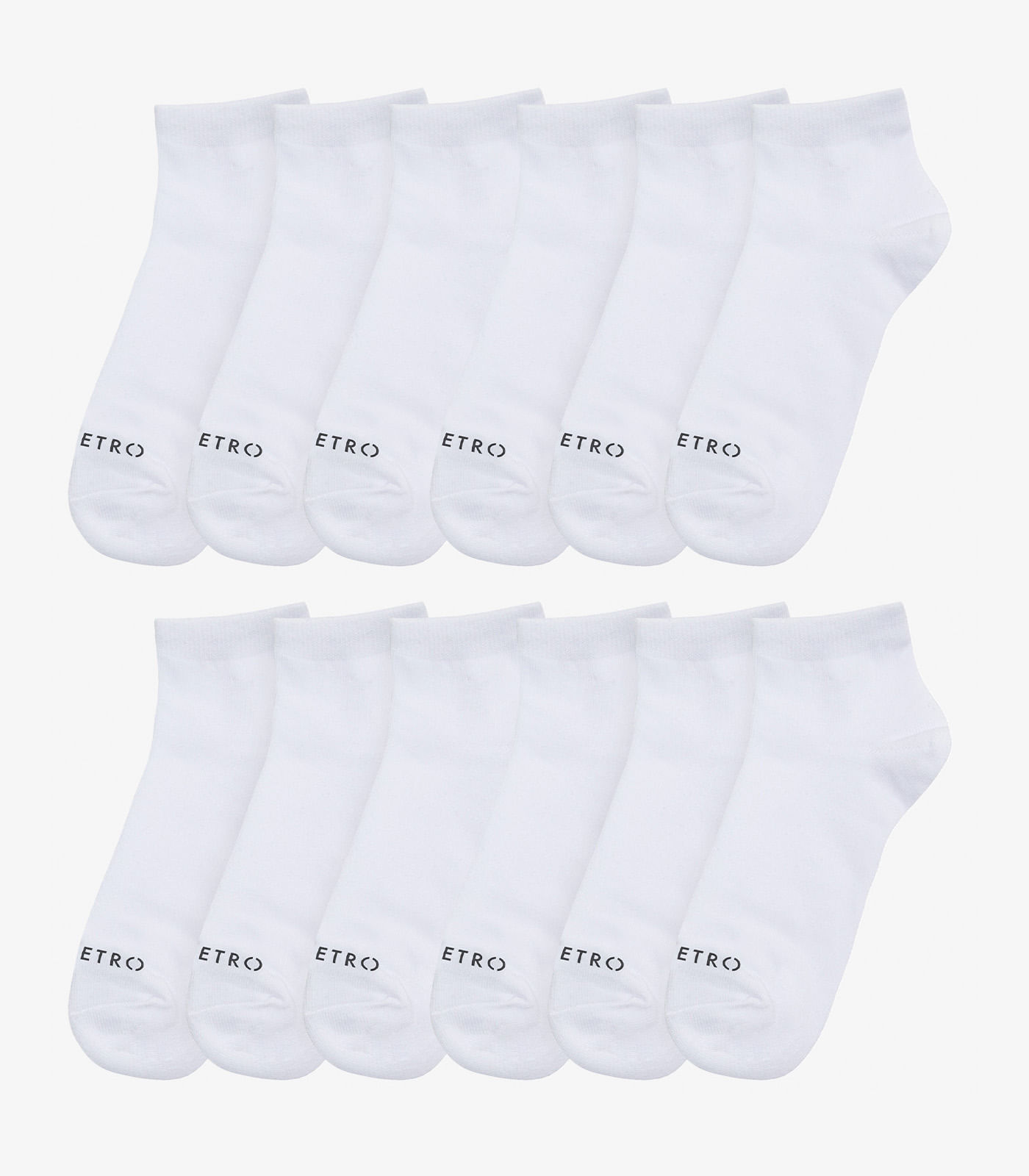 Kit 12 Pares De Meia Cano Curto Adulta Diametro Branco