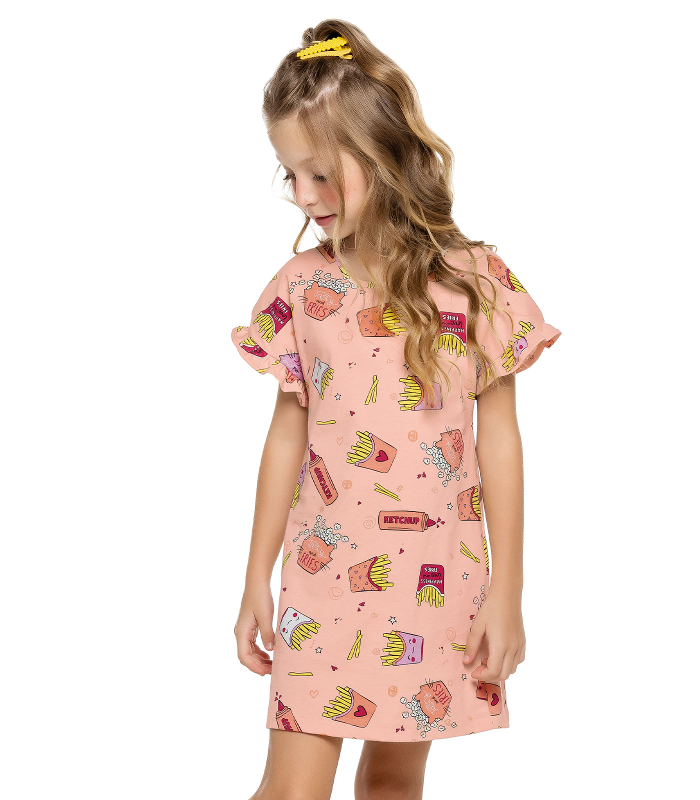 Camisola Infantil Feminina Snacks Trick Nick Rosa
