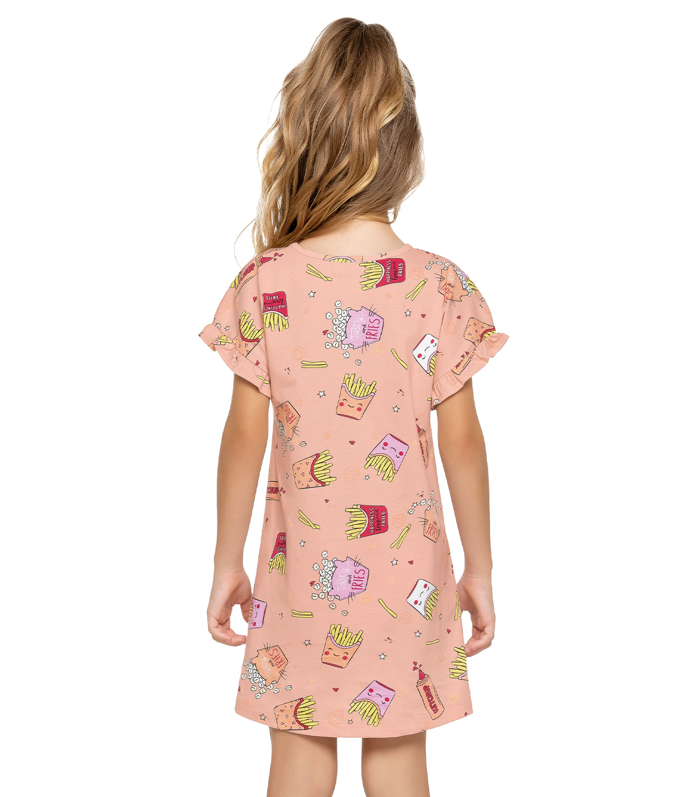 Camisola Infantil Feminina Snacks Trick Nick Rosa - Imagem 2