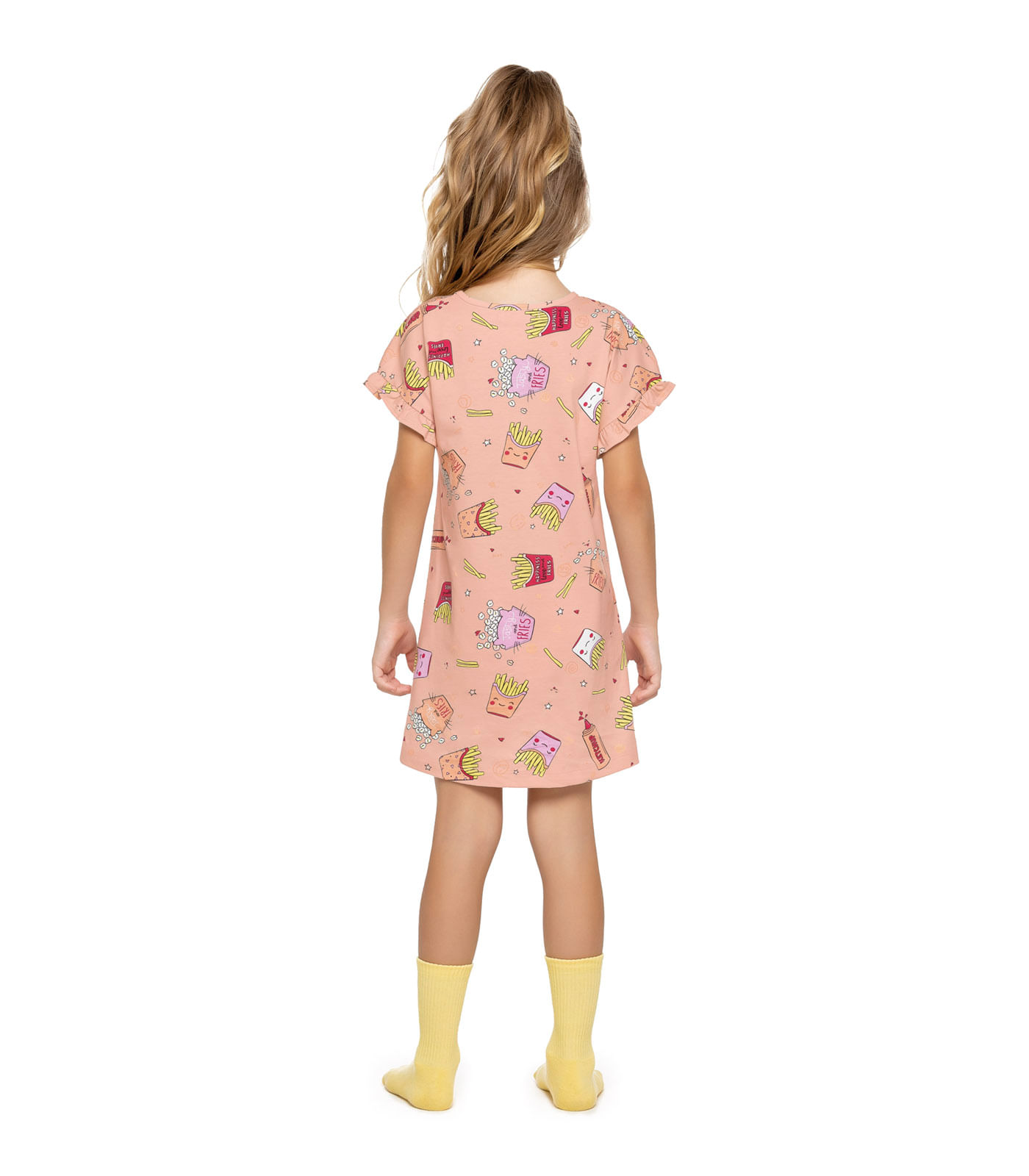 Camisola Infantil Feminina Snacks Trick Nick Rosa - Imagem 4