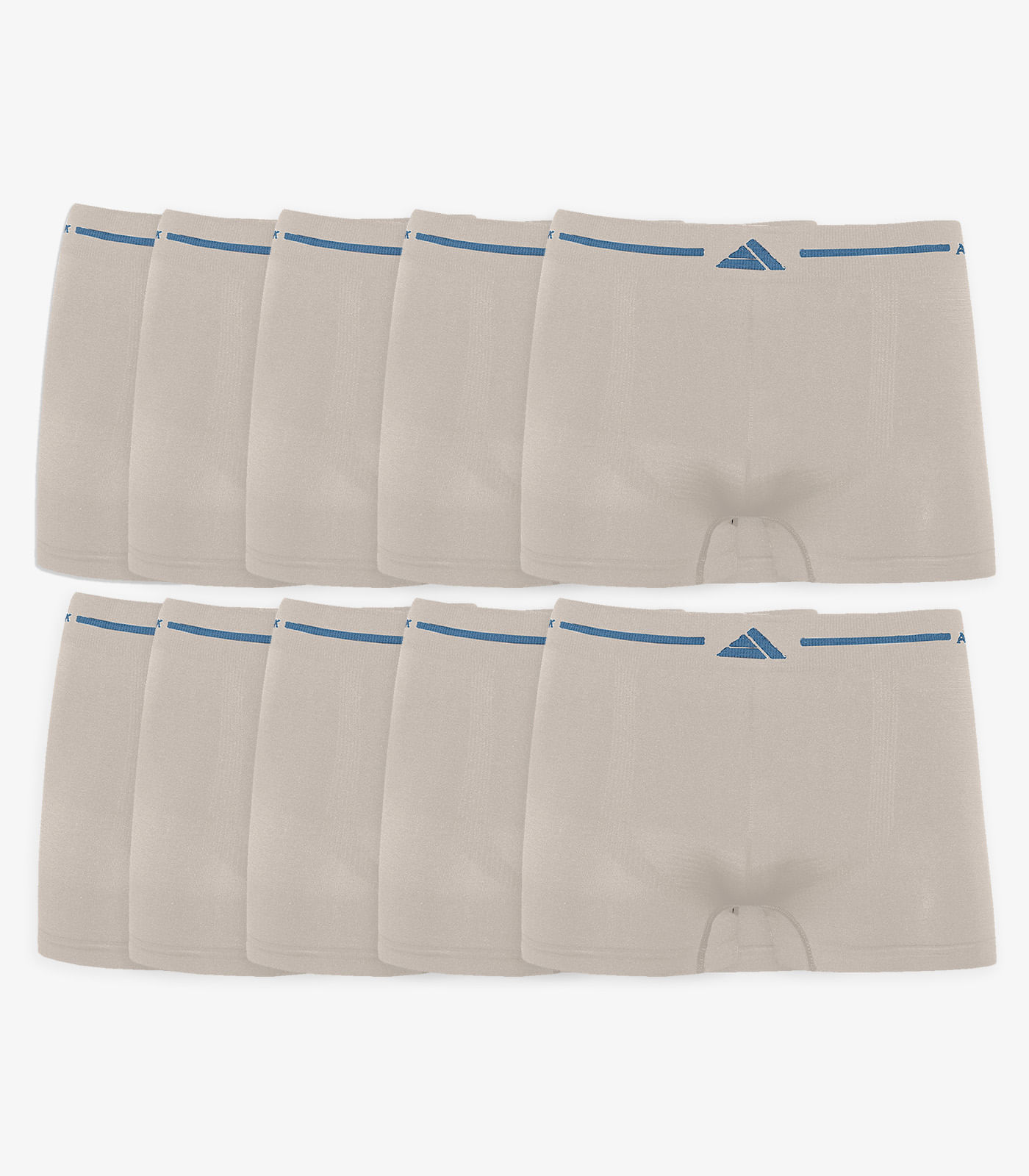 Kit 10 Cuecas Boxer Lisa Microfibra Altomax Cinza - Imagem 4