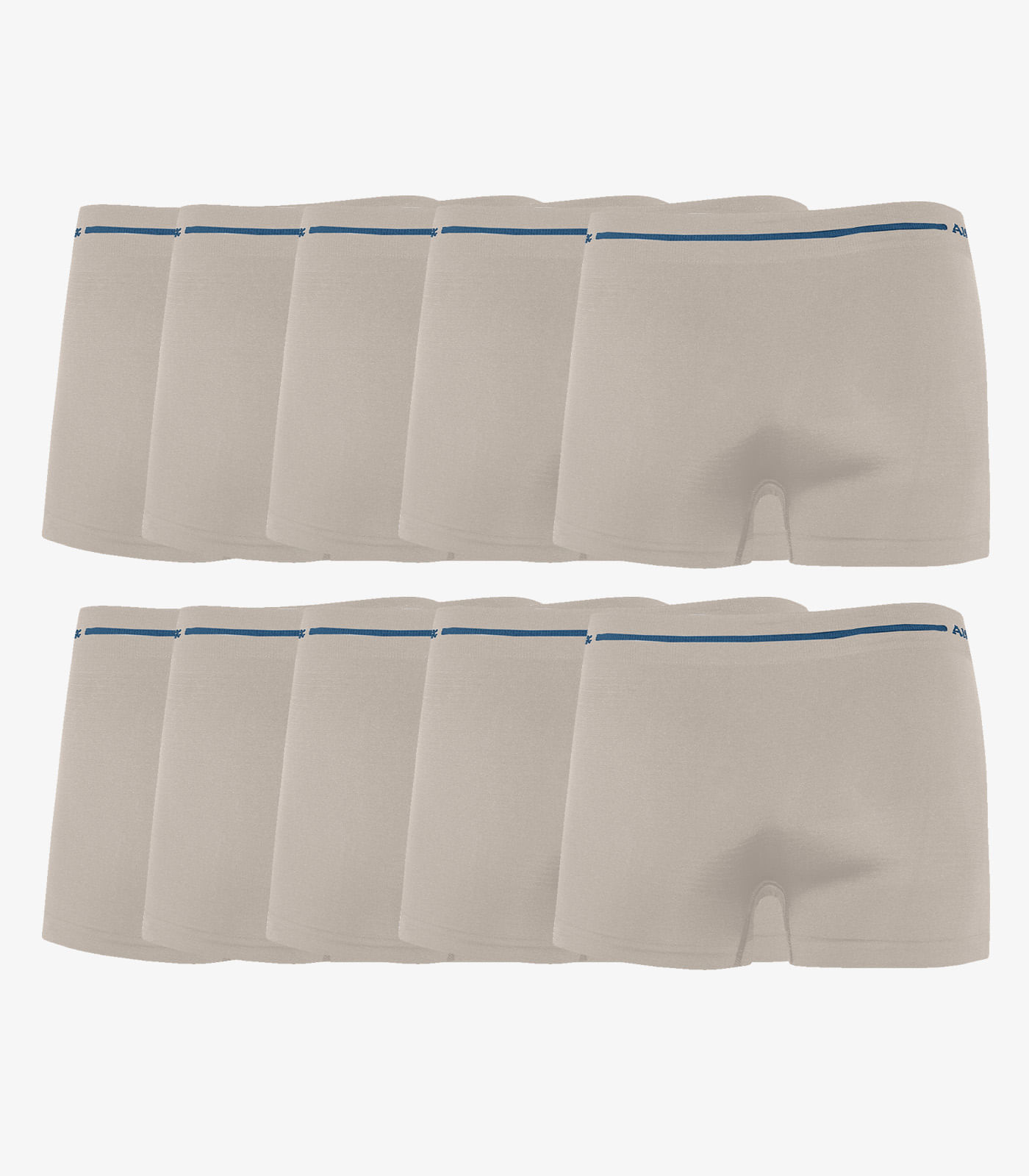 Kit 10 Cuecas Boxer Lisa Microfibra Altomax Cinza - Imagem 8