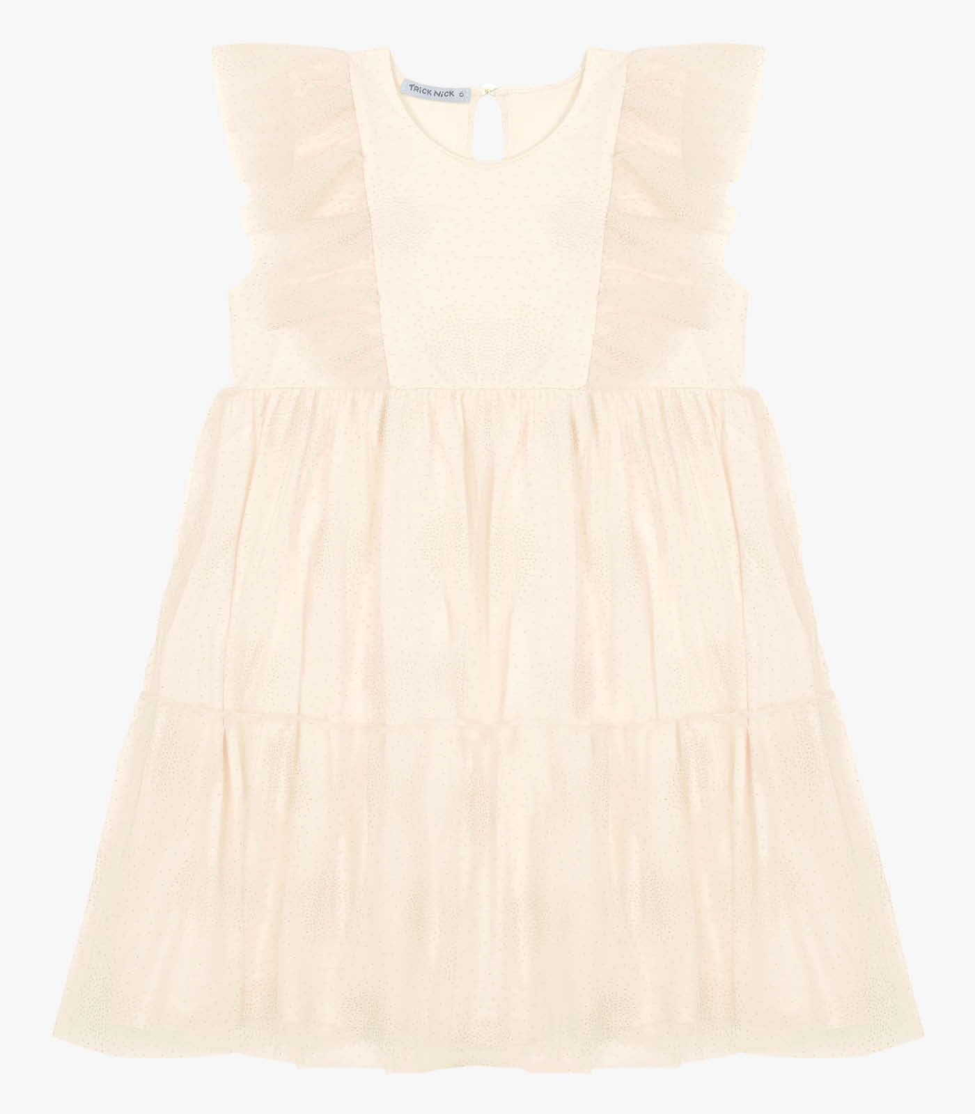 Vestido Infantil Em Tule Trick Nick Bege