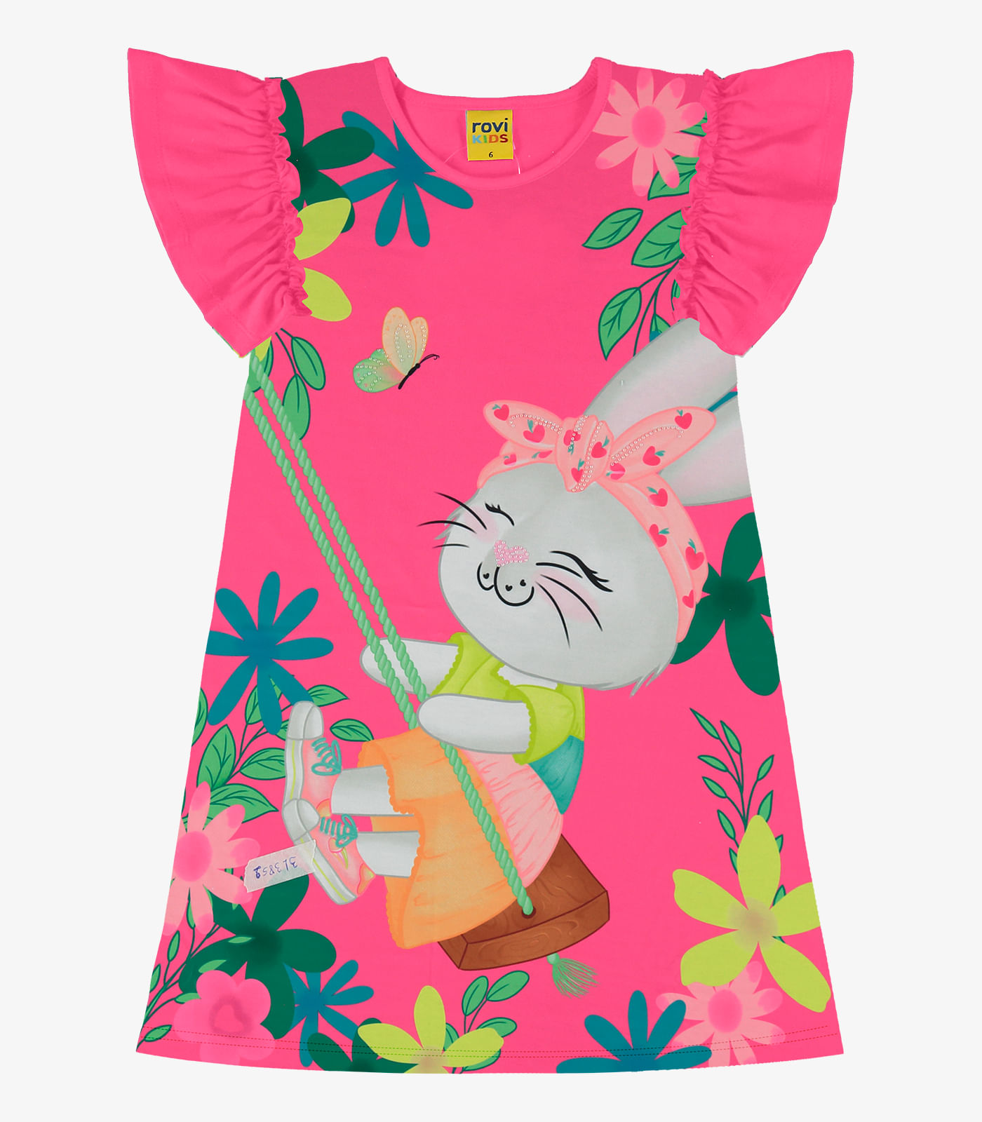 Vestido Infantil Rovi Kids Rosa - 1