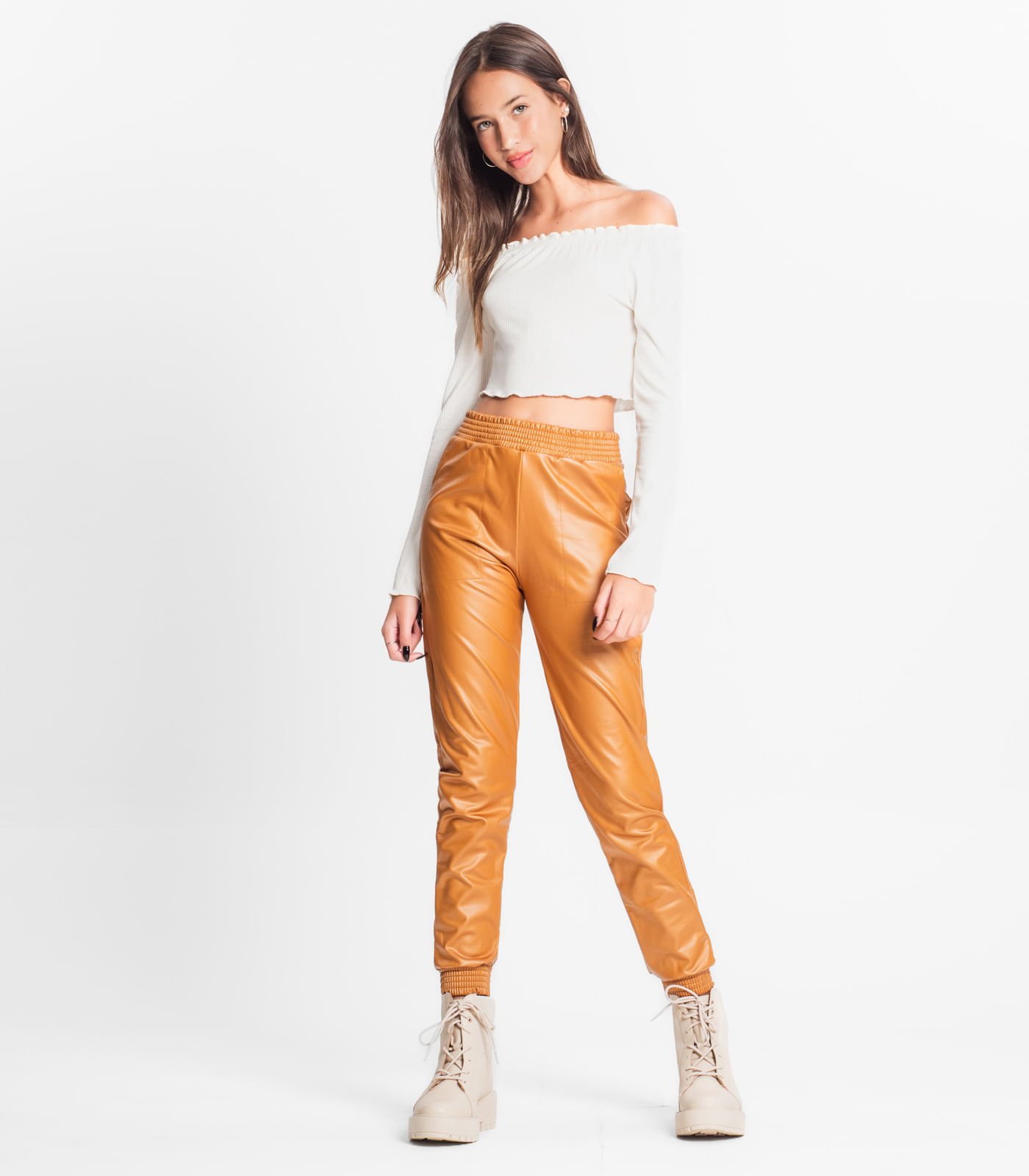 Calça Jogger Cirre Juvenil Minty Marrom