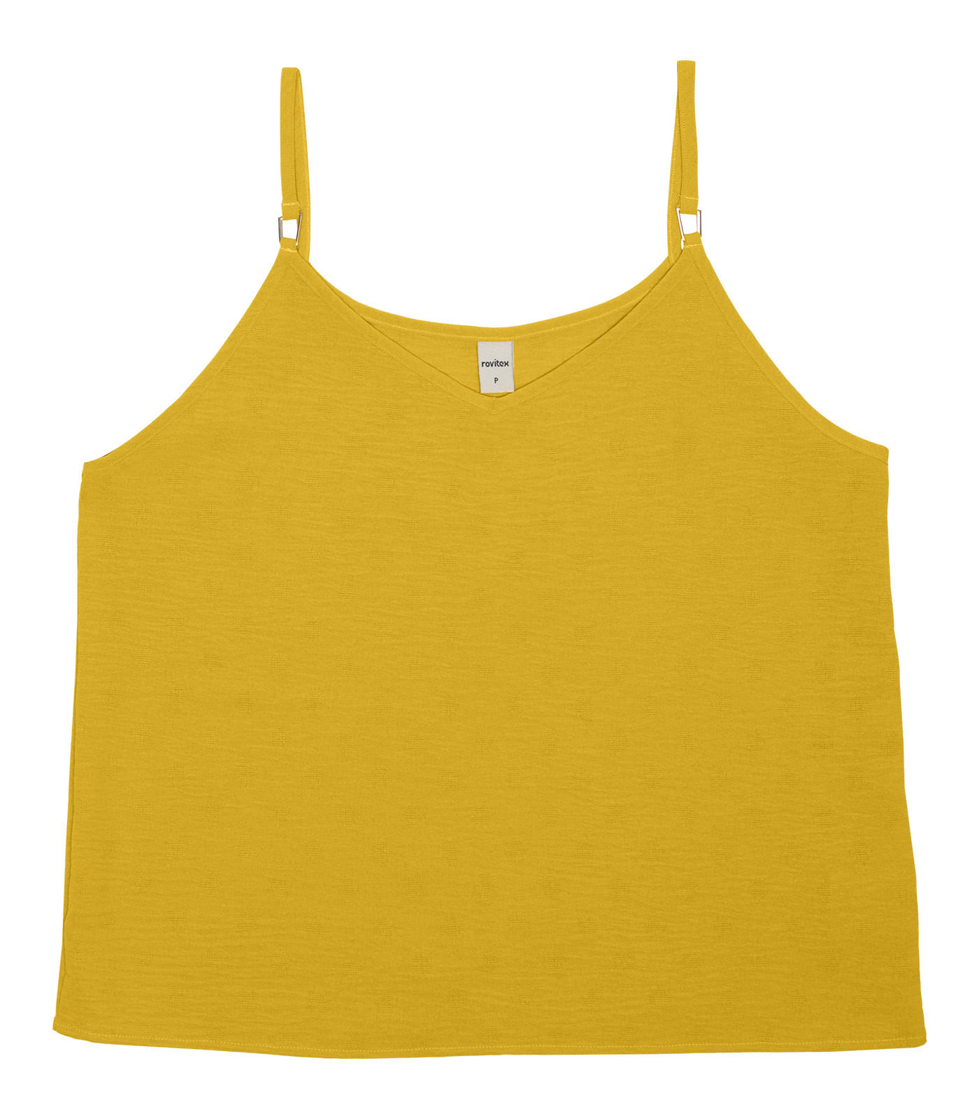 Blusa de Alça Regulável em Air Flow Poá Rovitex Amarelo - Imagem 8
