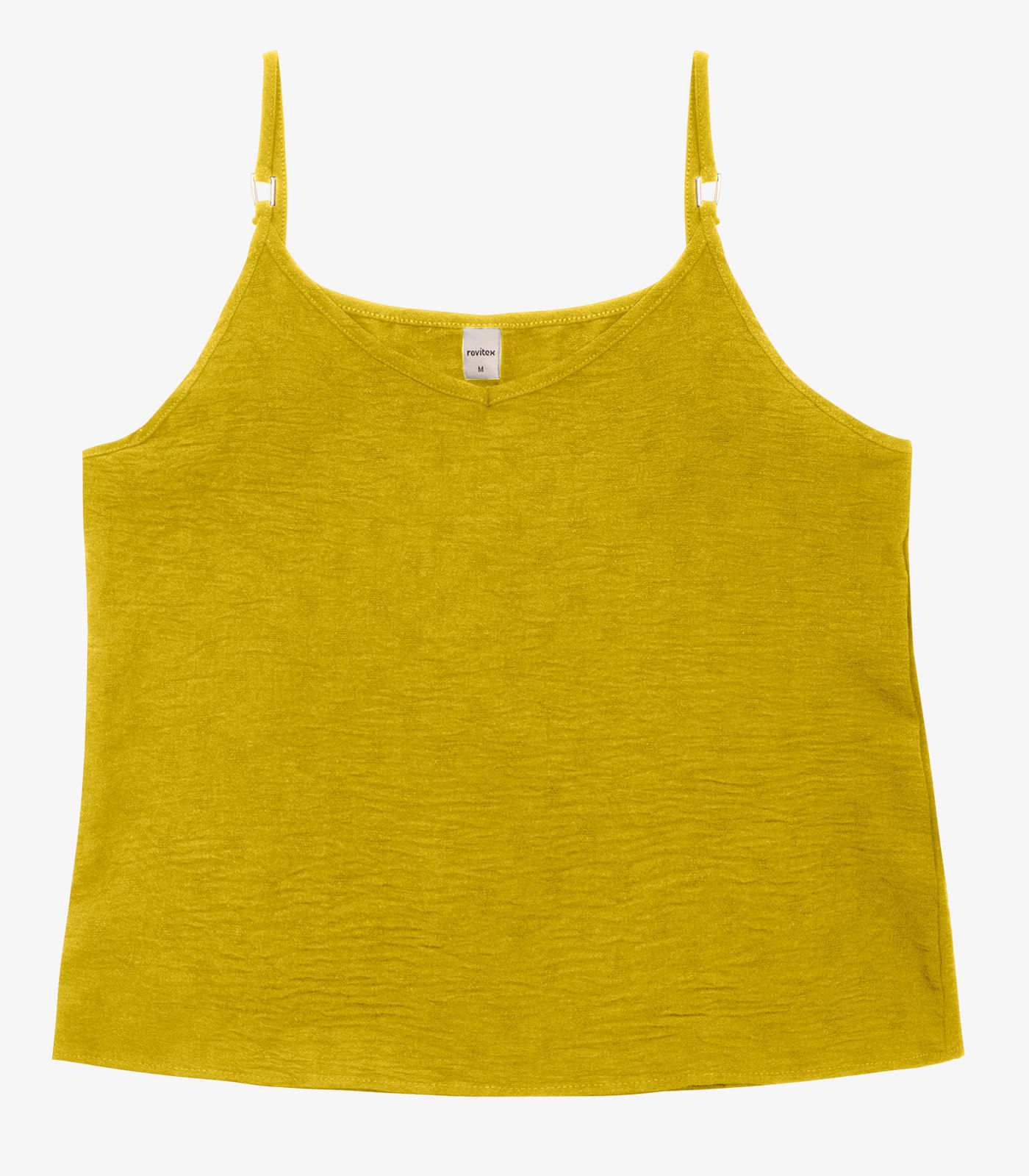 Blusa de Alça Regulável em Air Flow Poá Rovitex Amarelo - Imagem 9