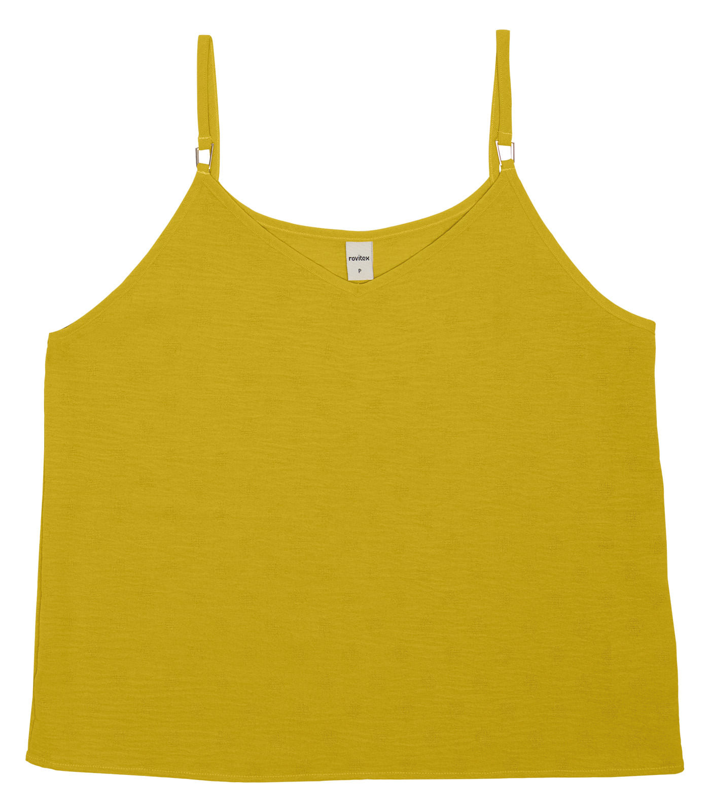 Blusa de Alça Regulável em Air Flow Poá Rovitex Amarelo - Imagem 10