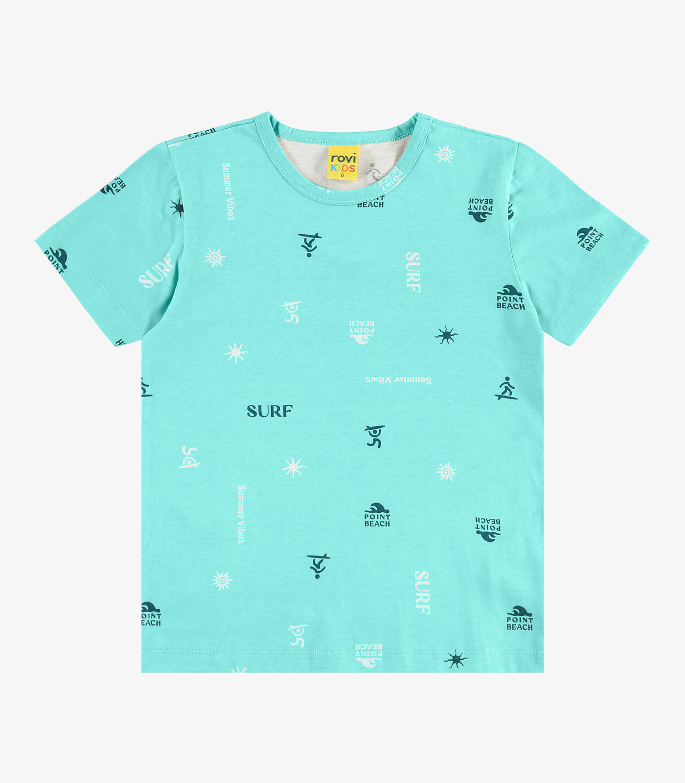 Camiseta Infantil Manga Curta Rovi Kids Azul