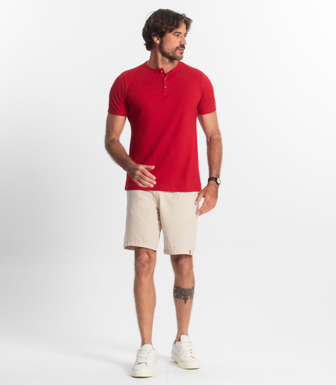 Camiseta Manga Curta Masculino Adulto Select Vermelho - Imagem 4