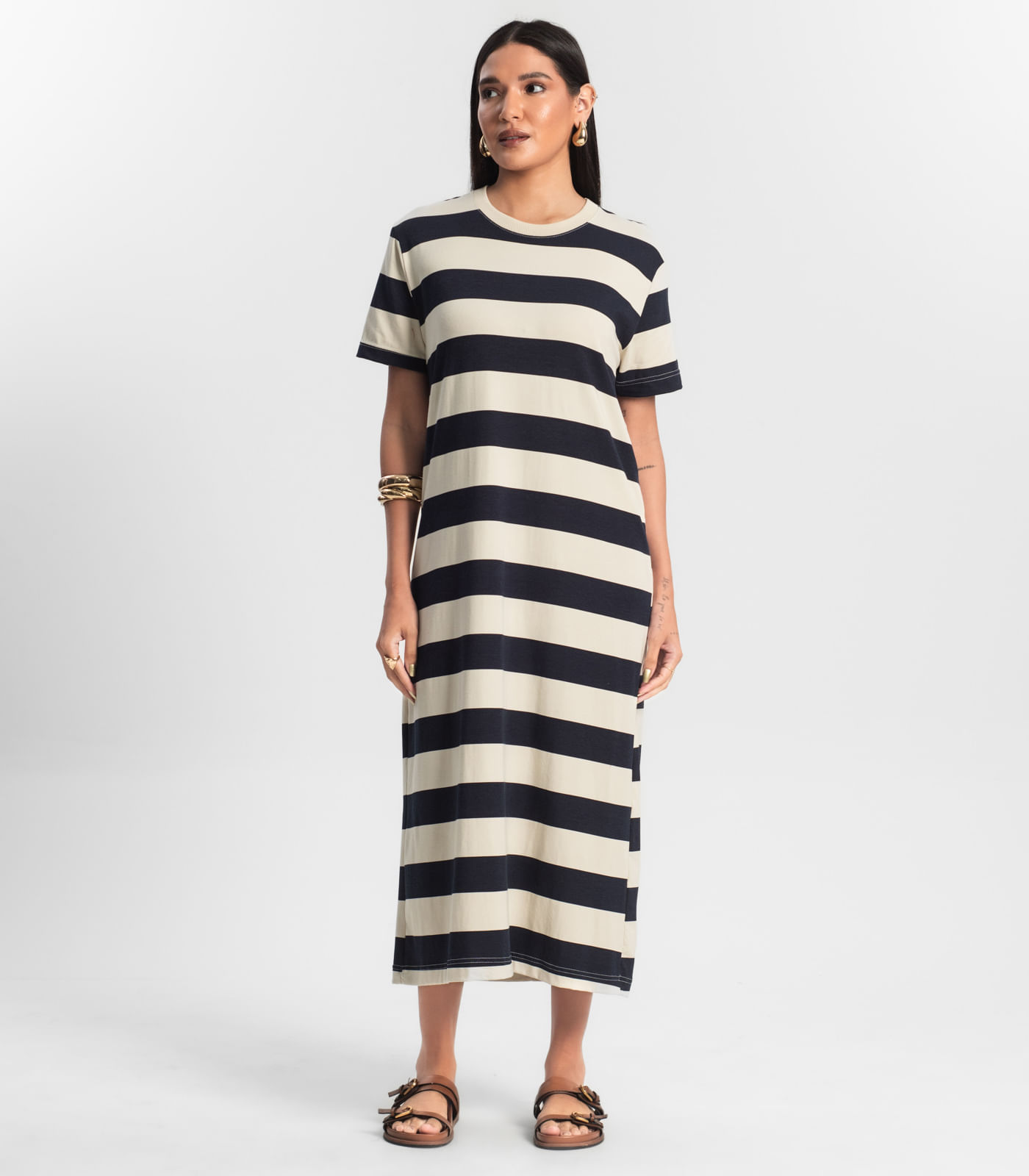 Vestido Super Midi Rovitex Azul