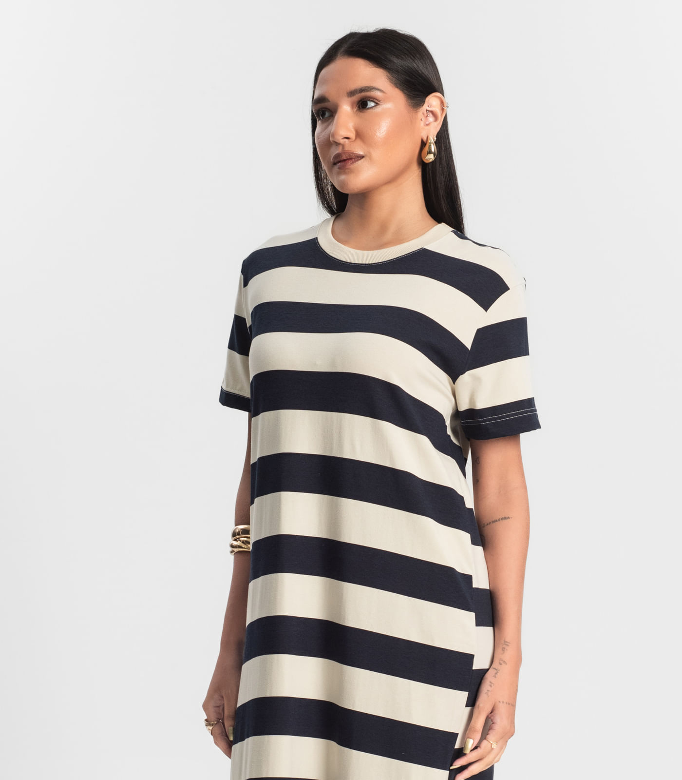 Vestido Super Midi Rovitex Azul - Imagem 2