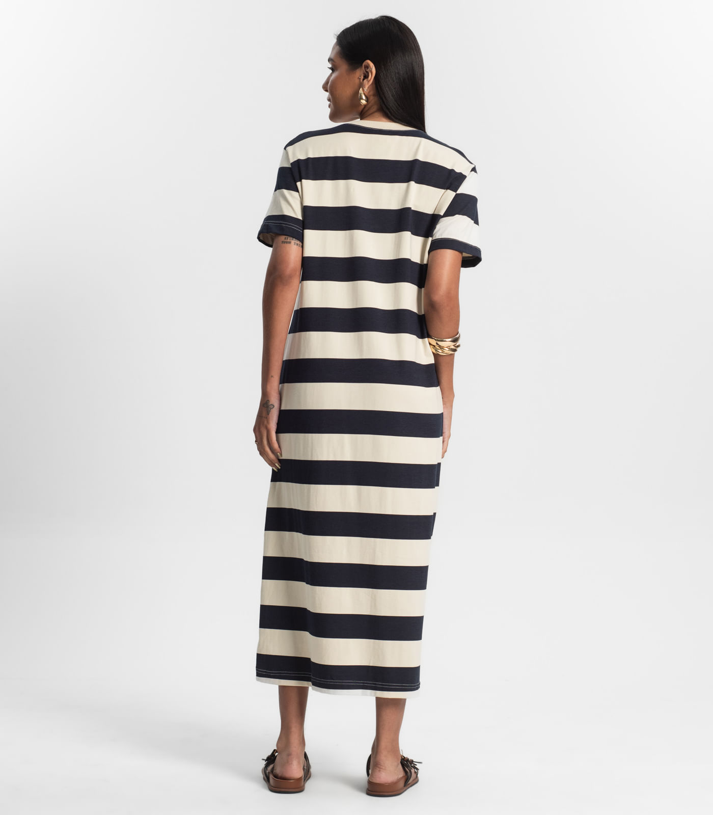 Vestido Super Midi Rovitex Azul - Imagem 3