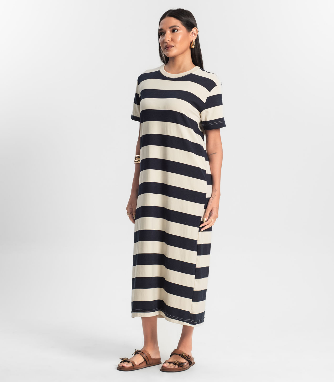 Vestido Super Midi Rovitex Azul - Imagem 4