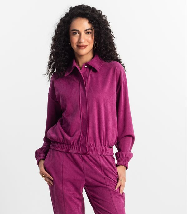 Jaqueta Suede Feminina Rovitex Roxo GG