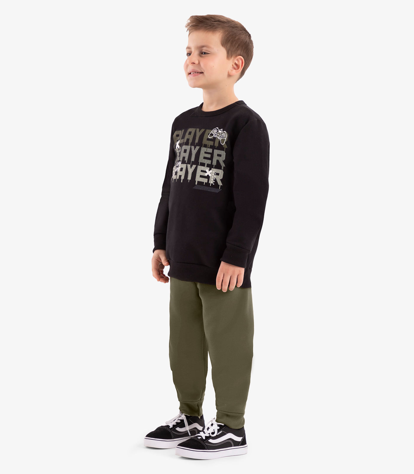 Conjunto Infantil Blusão Com Calça Rovi Kids Preto