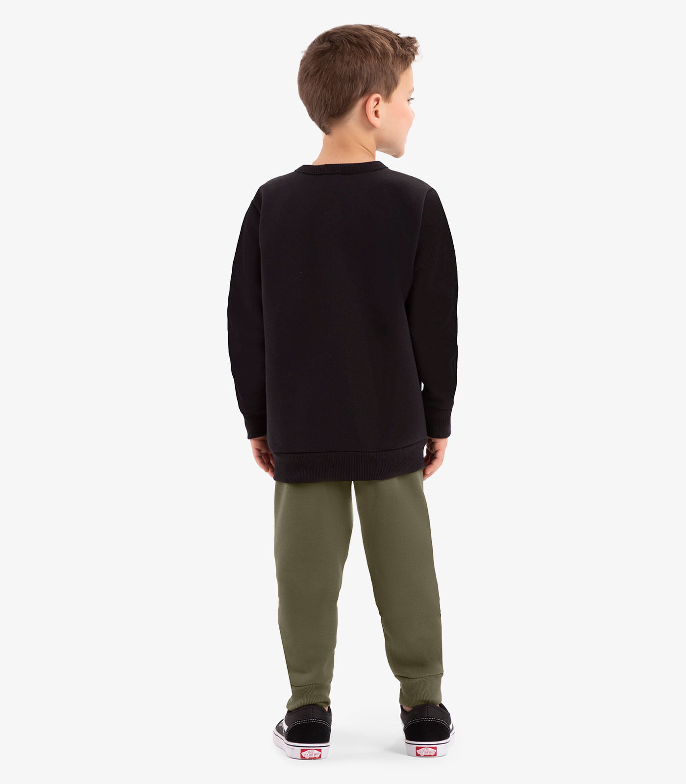 Conjunto Infantil Blusão Com Calça Rovi Kids Preto - Imagem 4