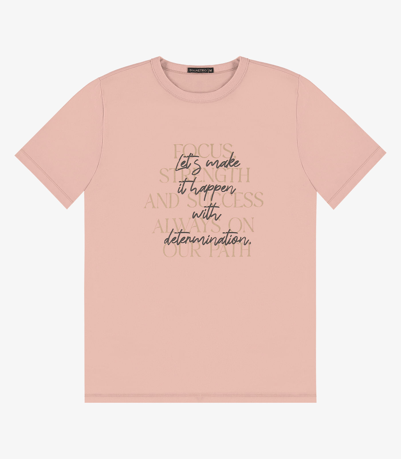 Camiseta Masculina em Meia Malha Diametro Rosa - Imagem 2