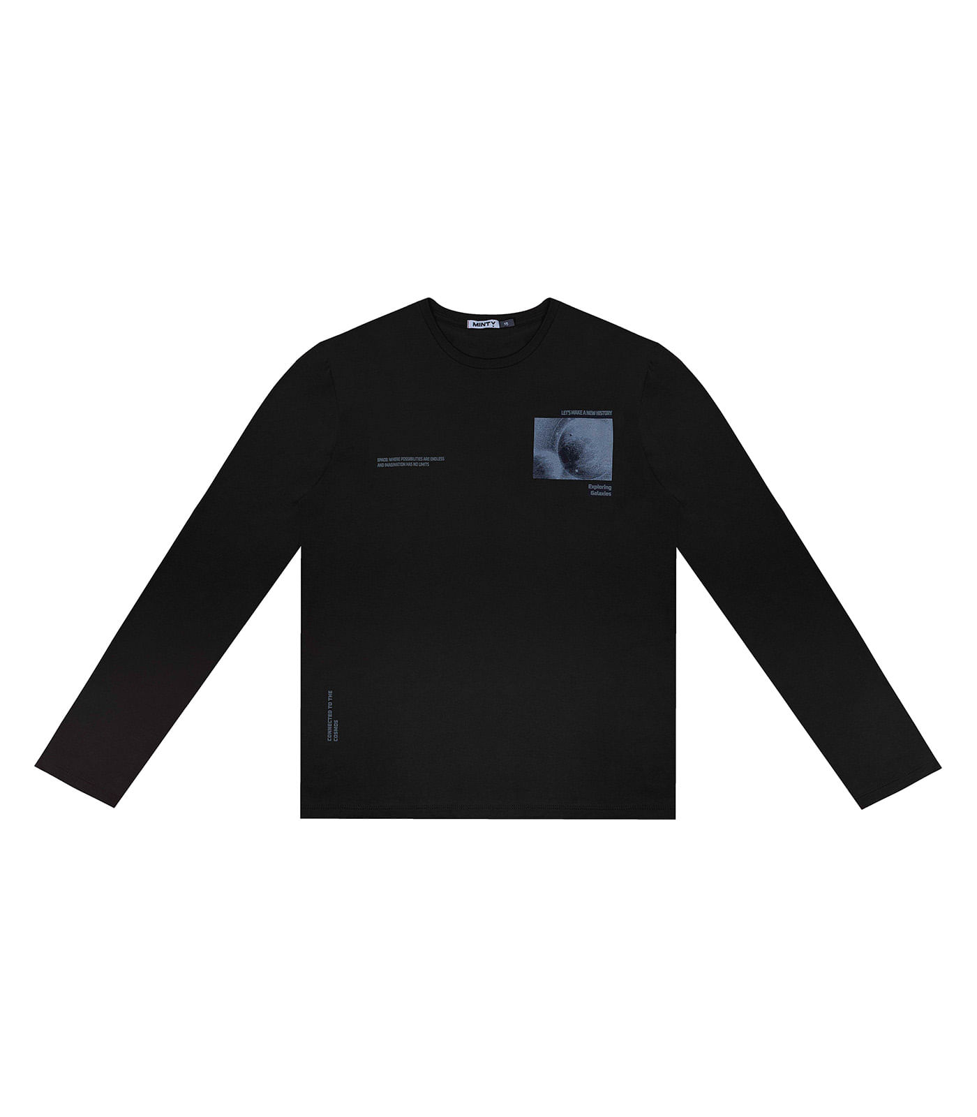 Camiseta Juvenil Menino Manga Longa Minty Preto - Imagem 5