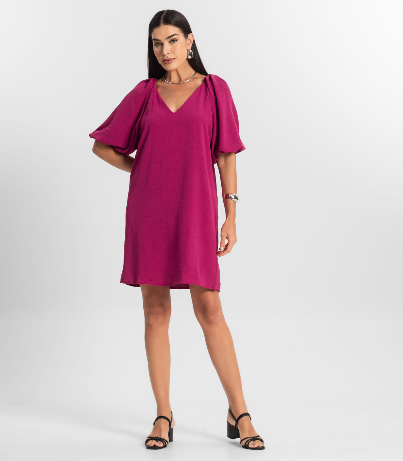 Vestido Feminino Liso Rovitex Rosa - Imagem 4