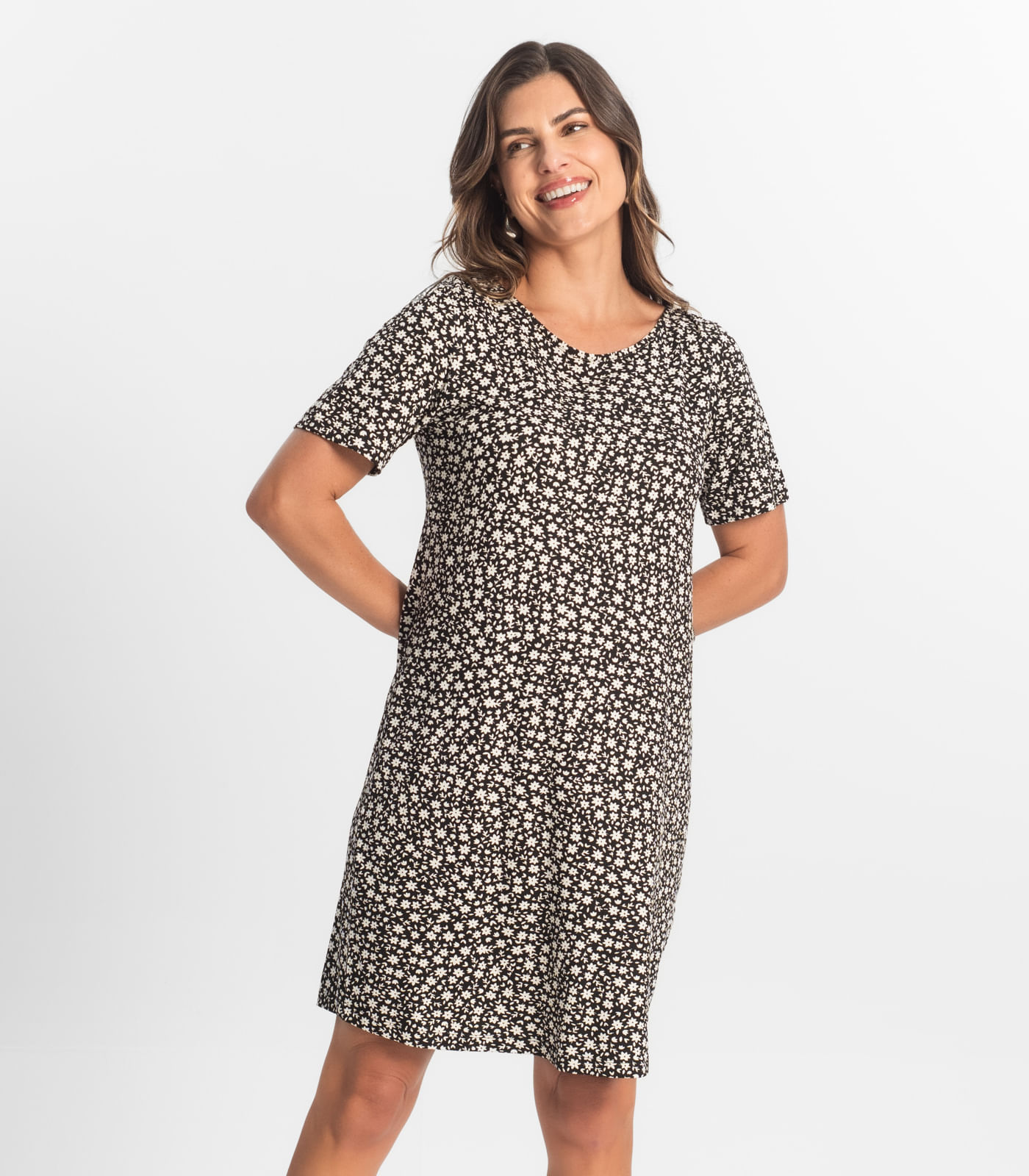 Vestido Feminino Estampado Select Preto - Imagem 2