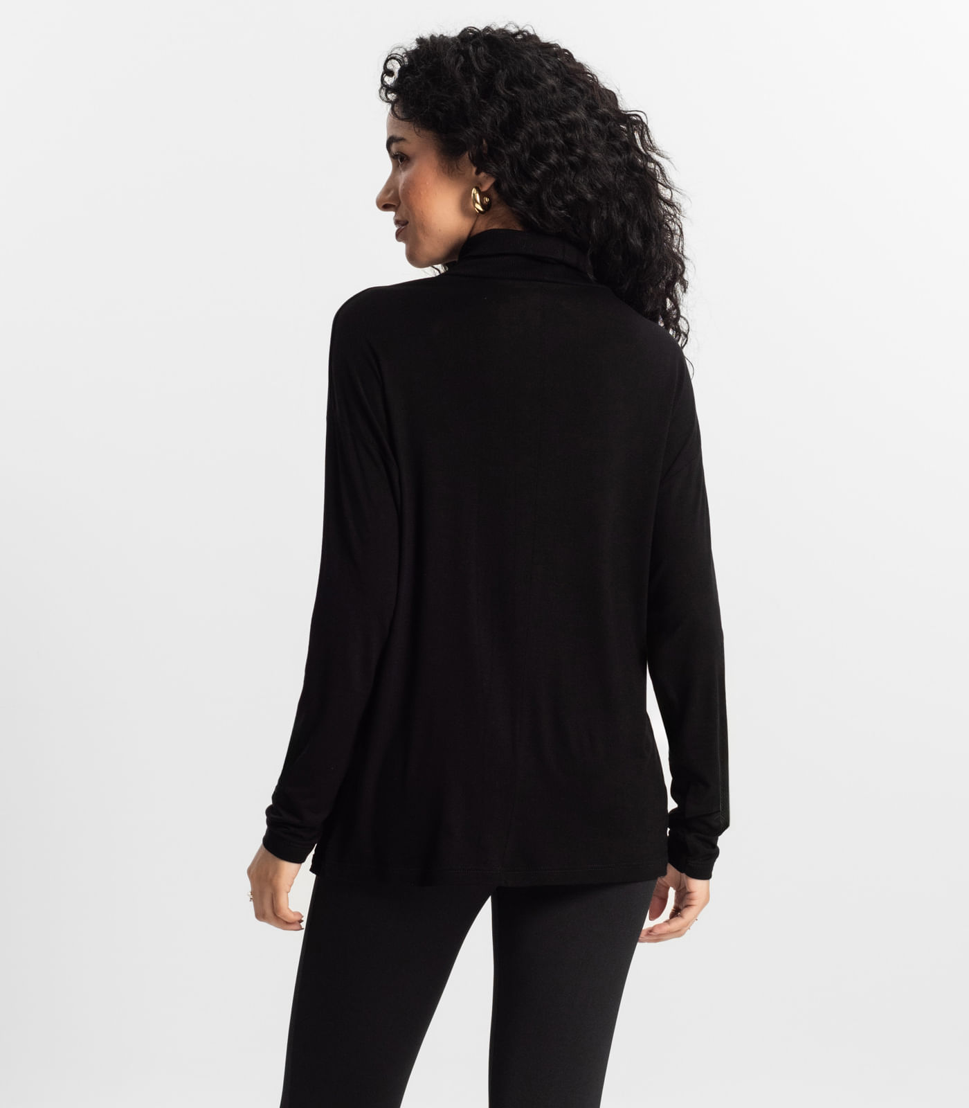 Blusa Manga Longa Feminino Rovitex Preto - Imagem 3