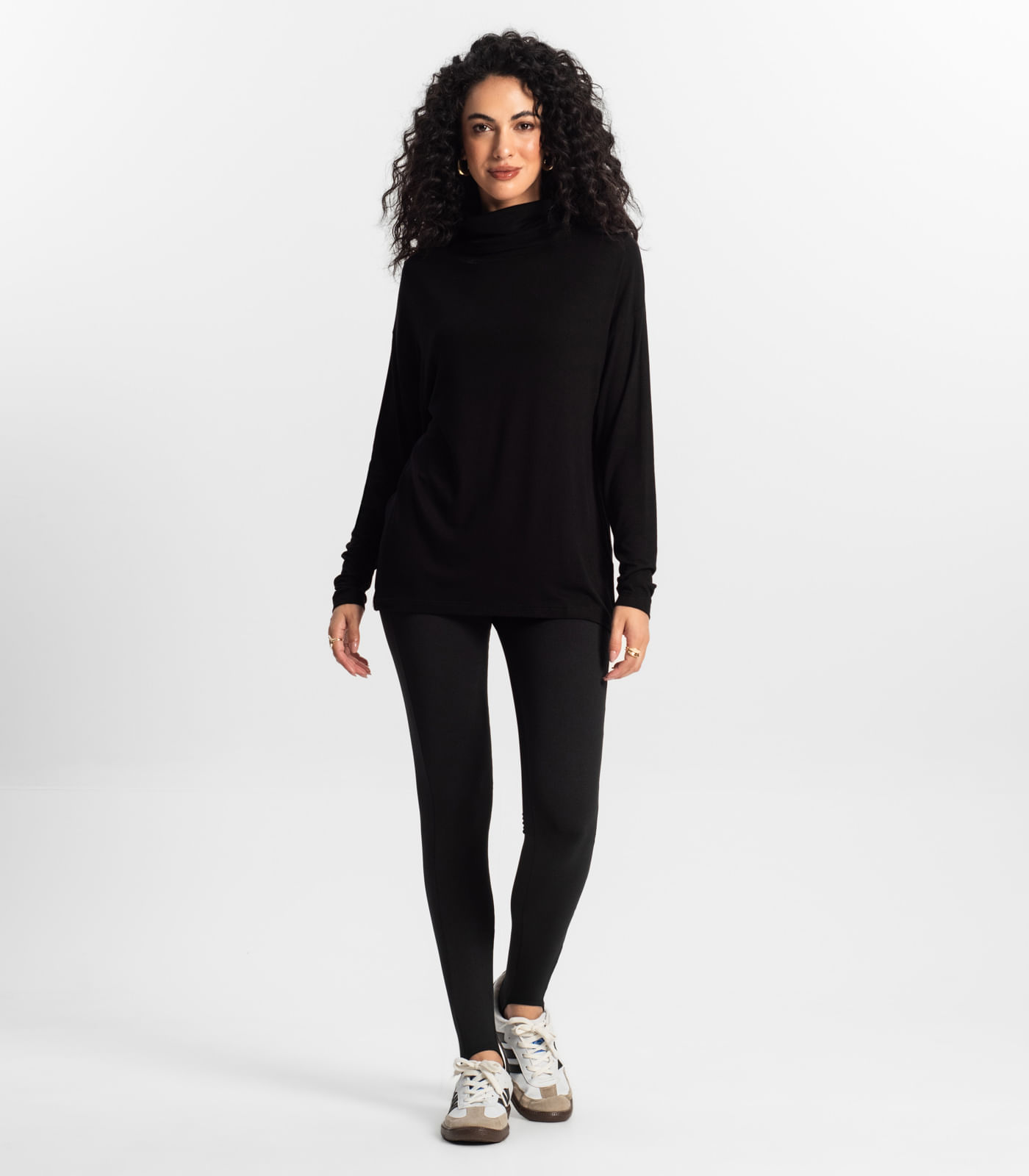 Blusa Manga Longa Feminino Rovitex Preto - Imagem 4