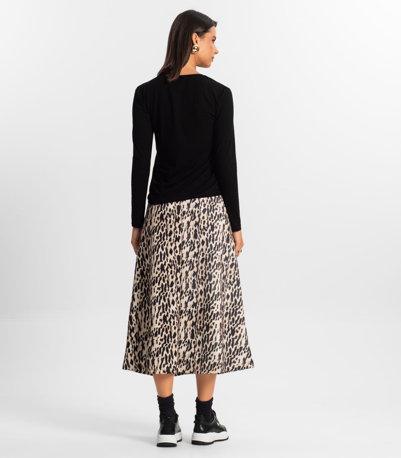 Saia Midi Feminina Rovitex Bege - Imagem 3