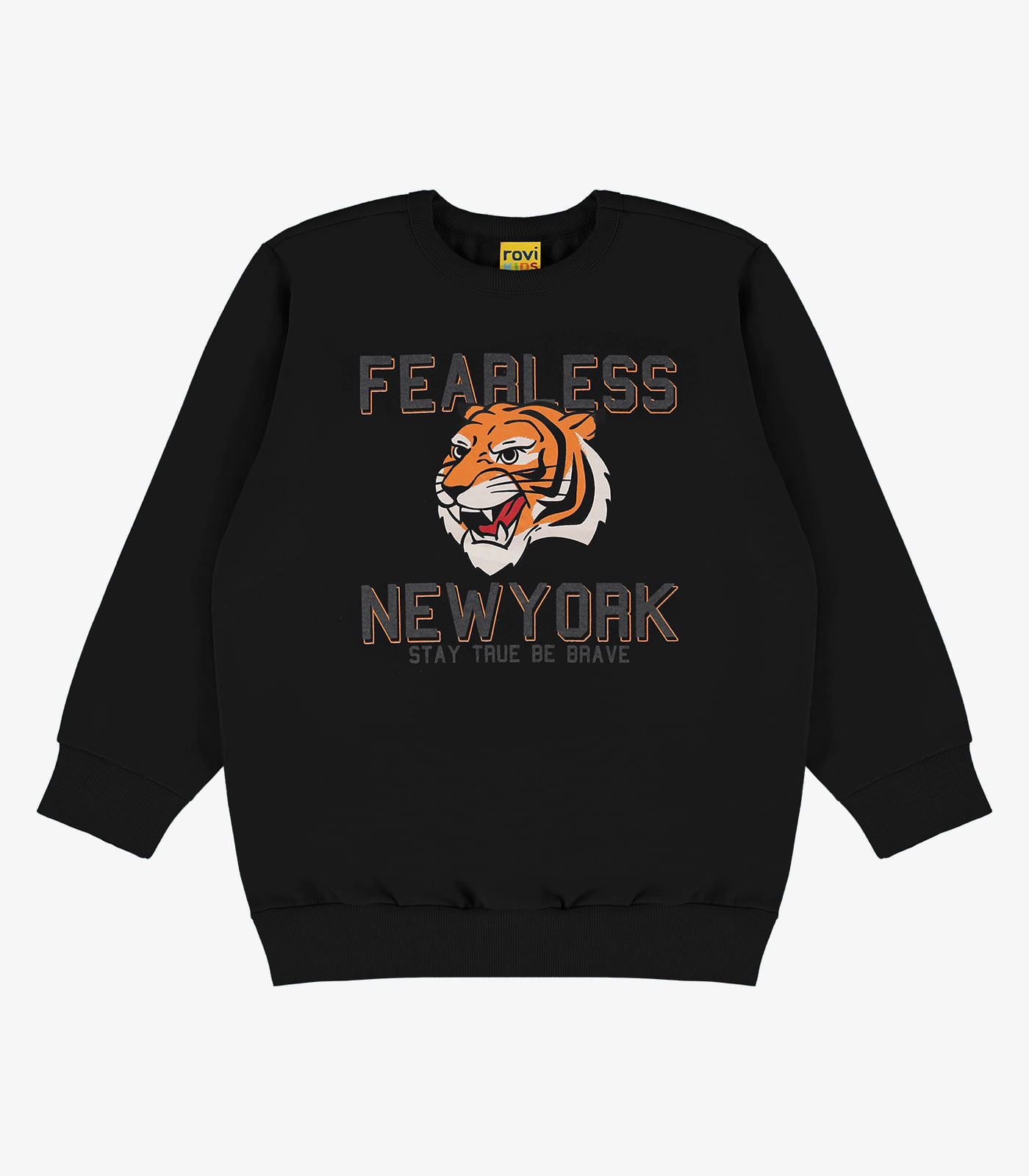Moletom Infantil Em Moletom Rovi Kids Preto
