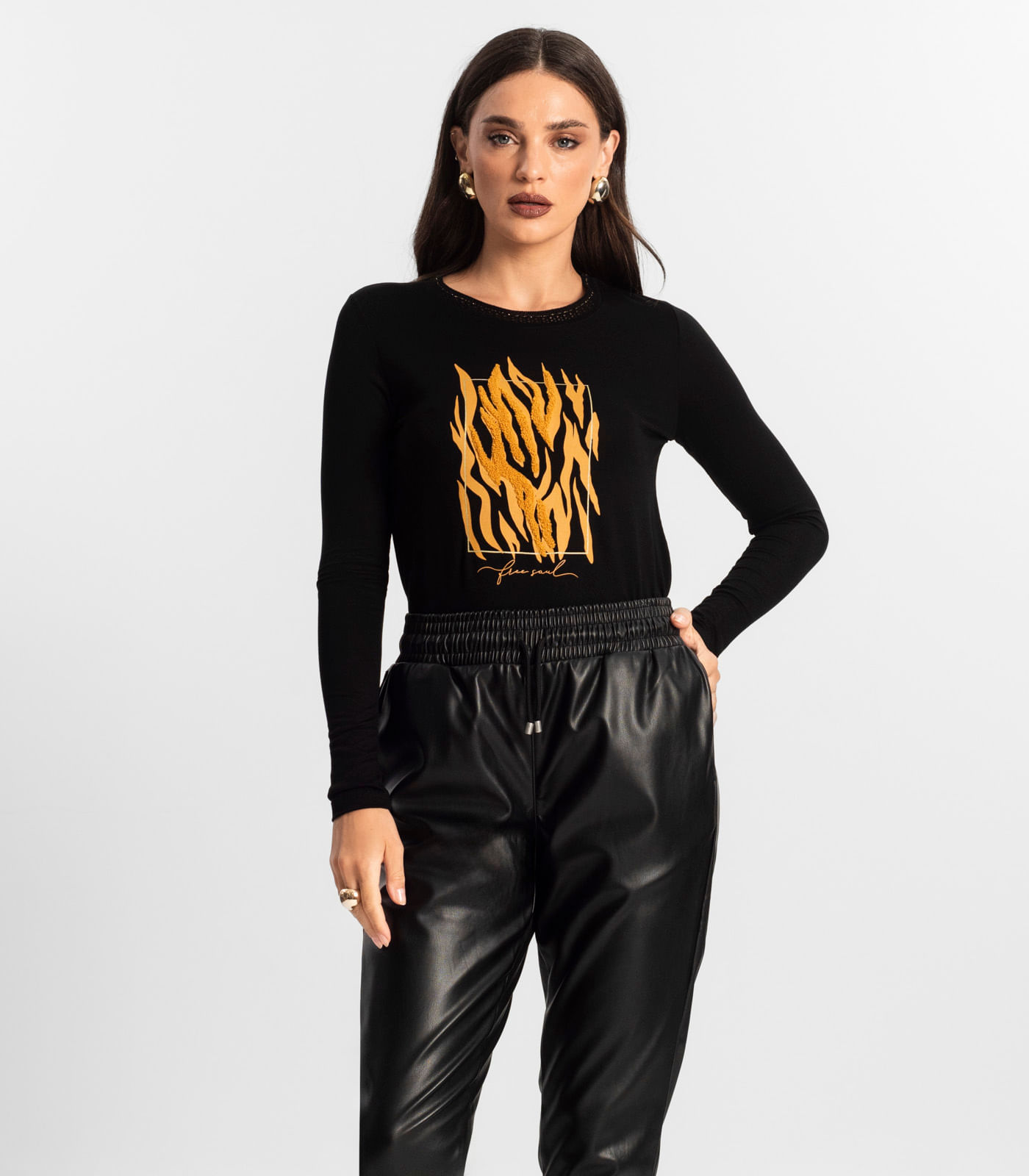 Blusa Manga Longa Endless Preto