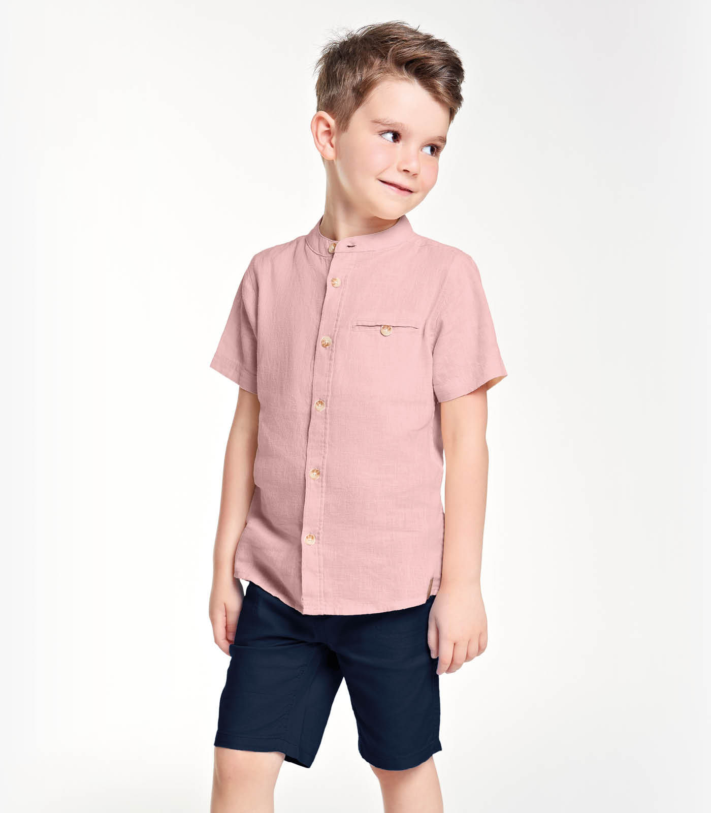Conjunto Menino Camisa Com Bermuda Trick Nick Rosa