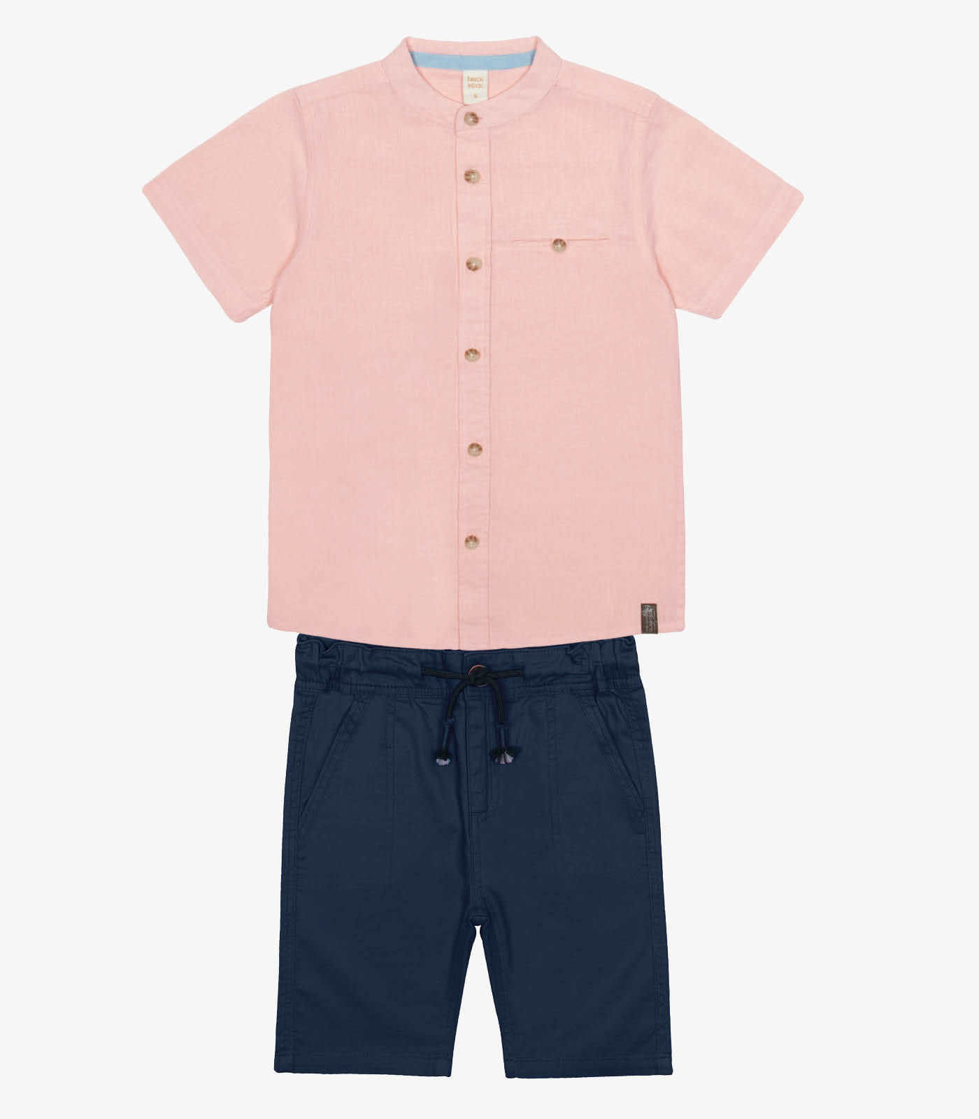 Conjunto Menino Camisa Com Bermuda Trick Nick Rosa - Imagem 11