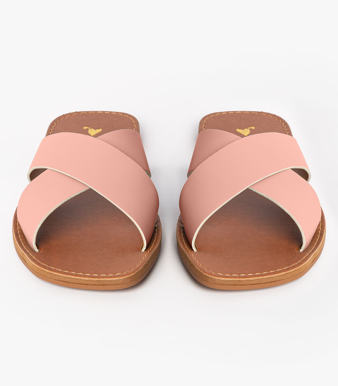 Sandália Rasteirinha Com Tiras Largas Select Rosa - Imagem 3