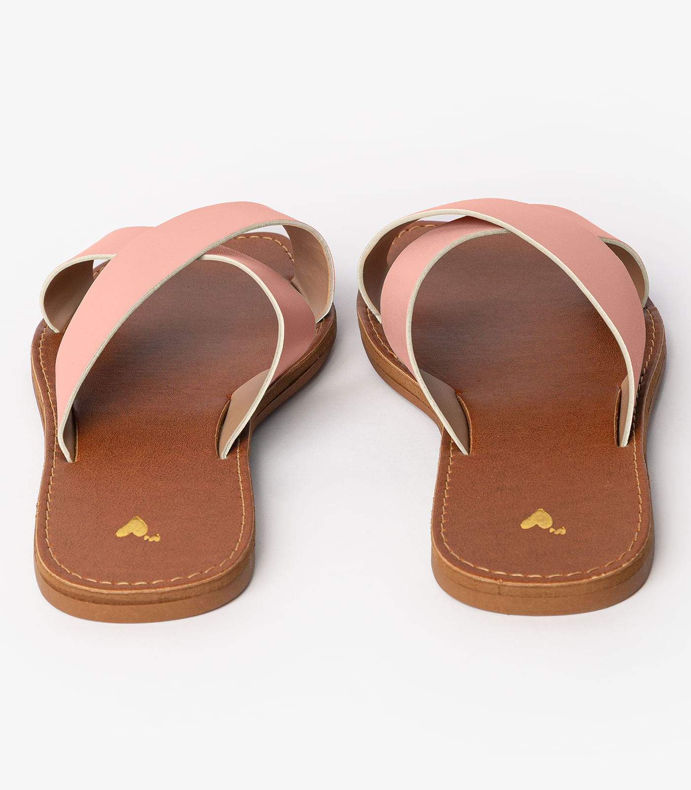 Sandália Rasteirinha Com Tiras Largas Select Rosa - Imagem 5