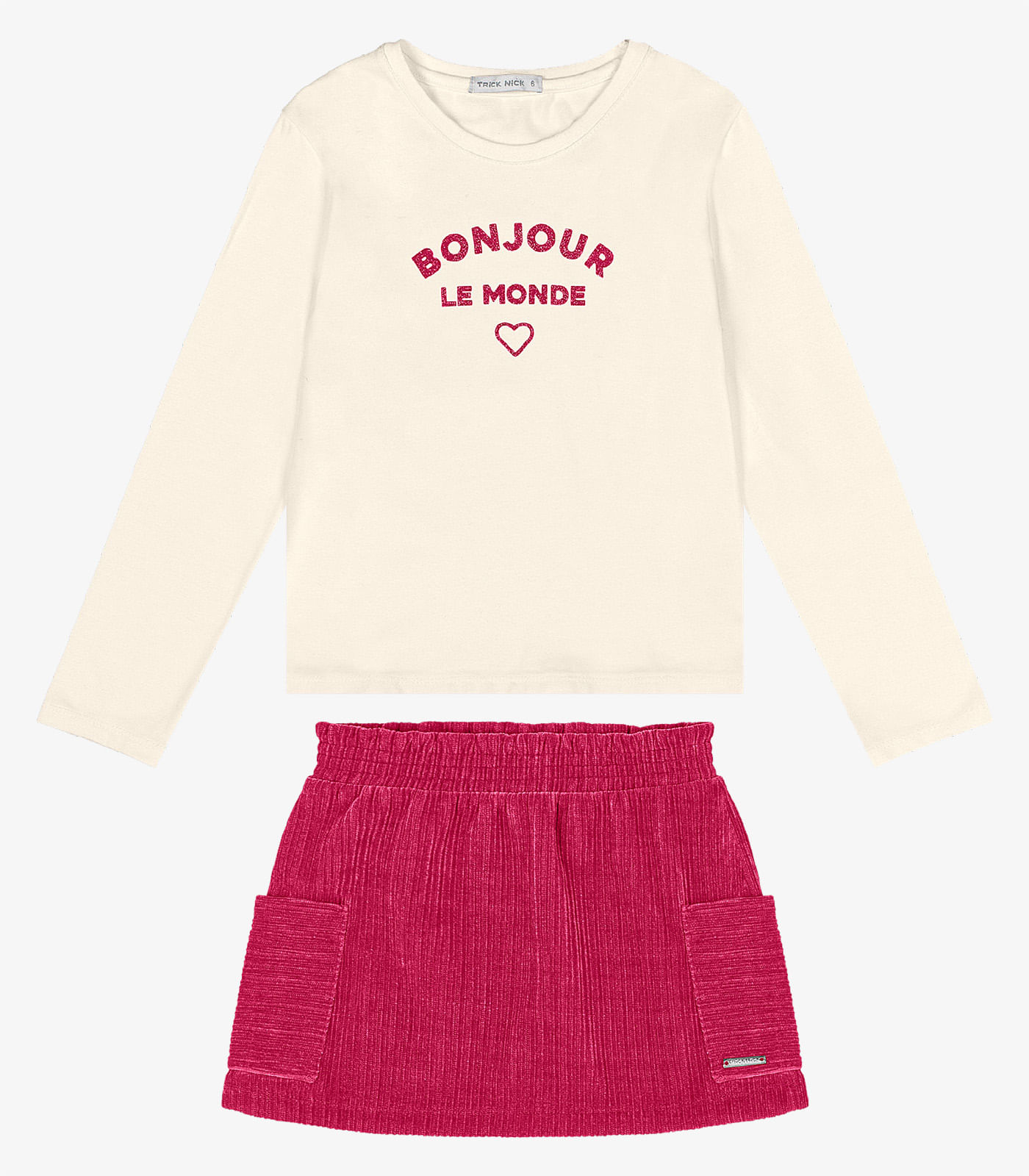 Conjunto Blusa Com Saia Trick Nick Vermelho - Imagem 6