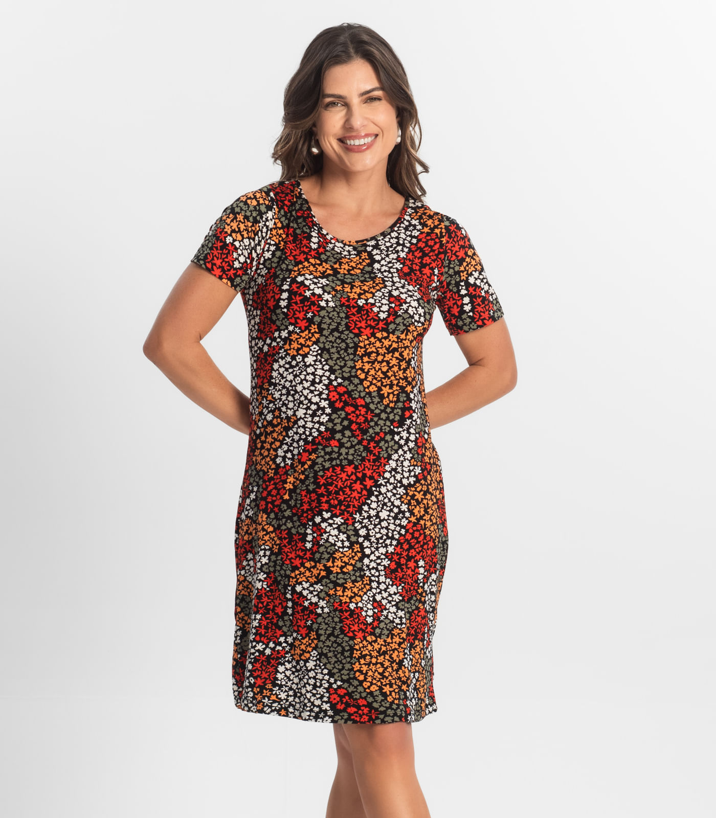 Vestido Feminino Estampado Select Laranja