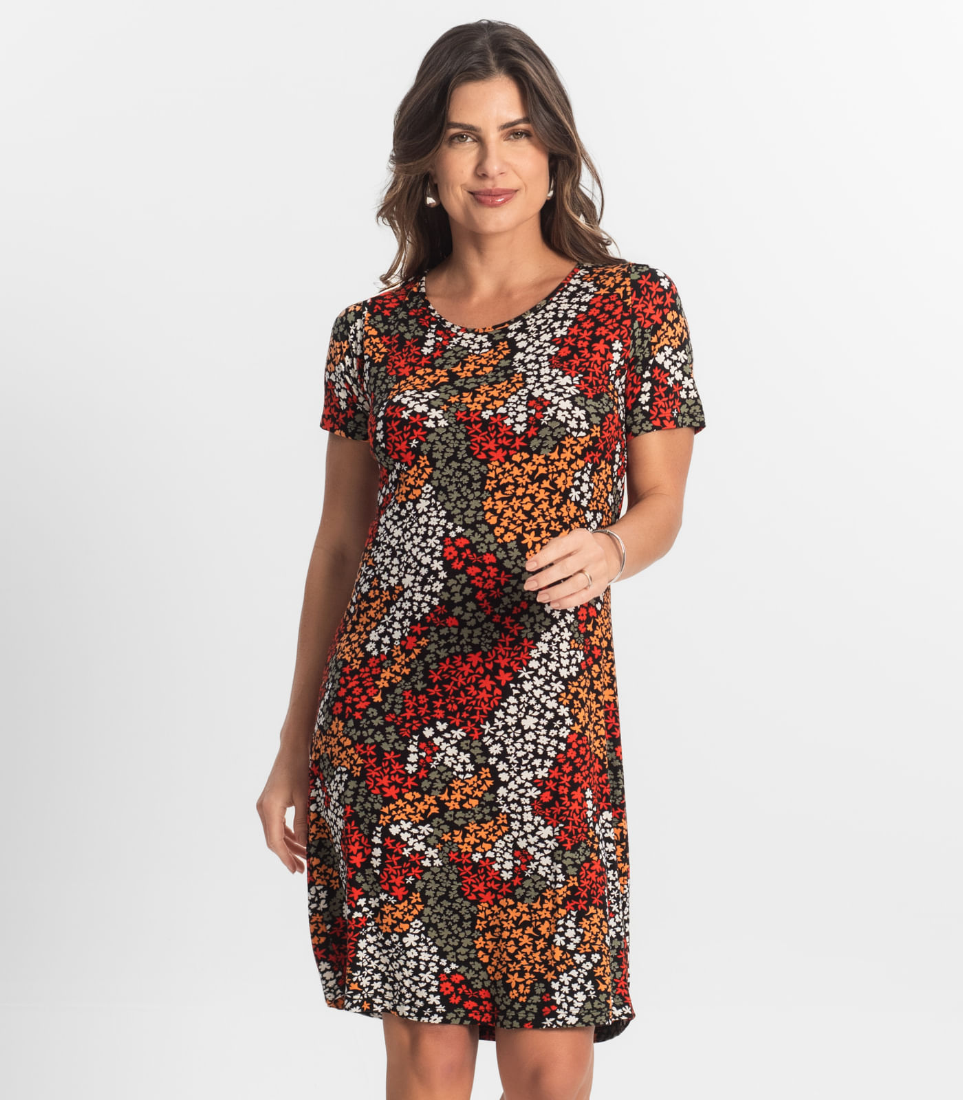 Vestido Feminino Estampado Select Laranja - Imagem 2