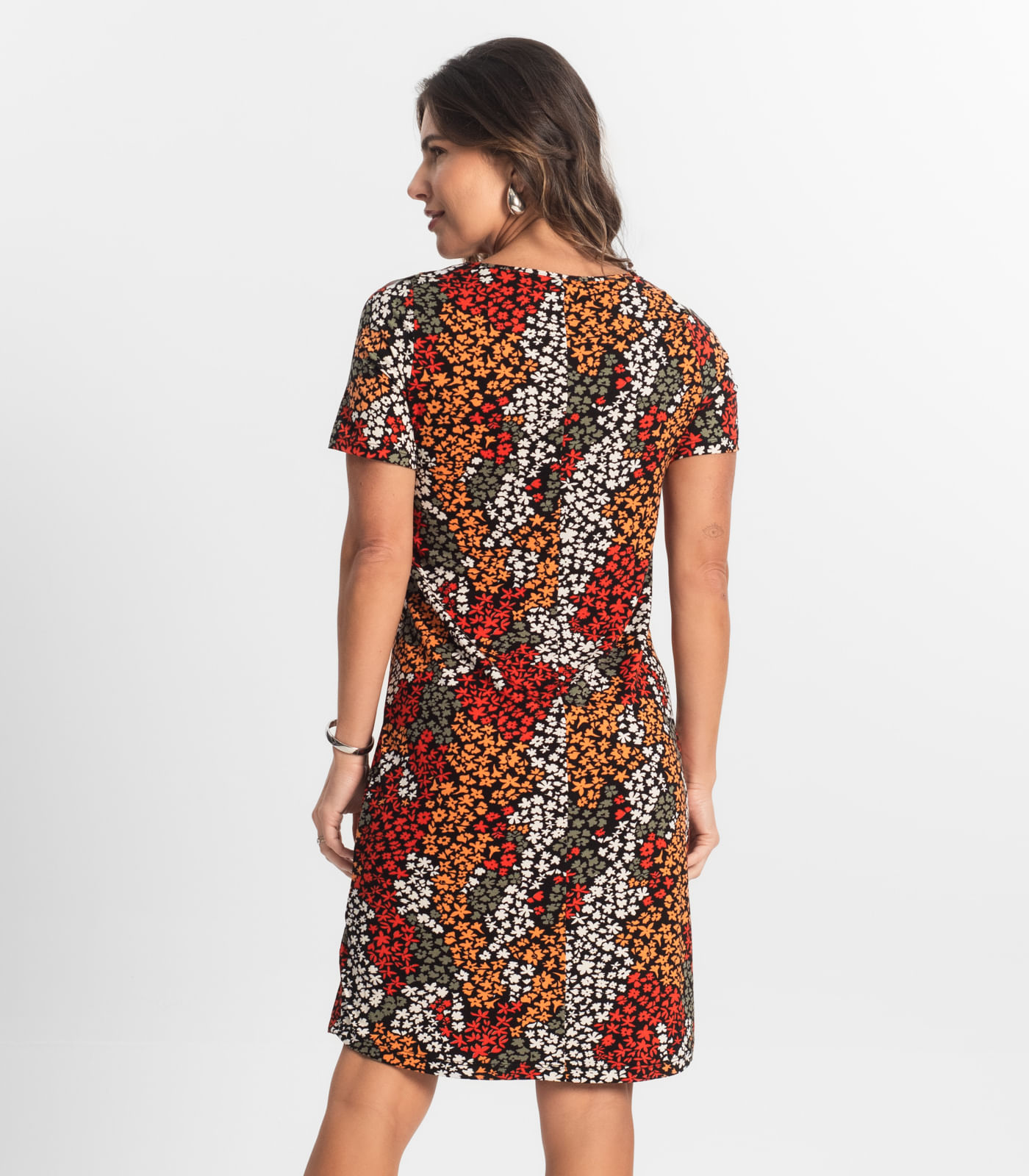 Vestido Feminino Estampado Select Laranja - Imagem 3