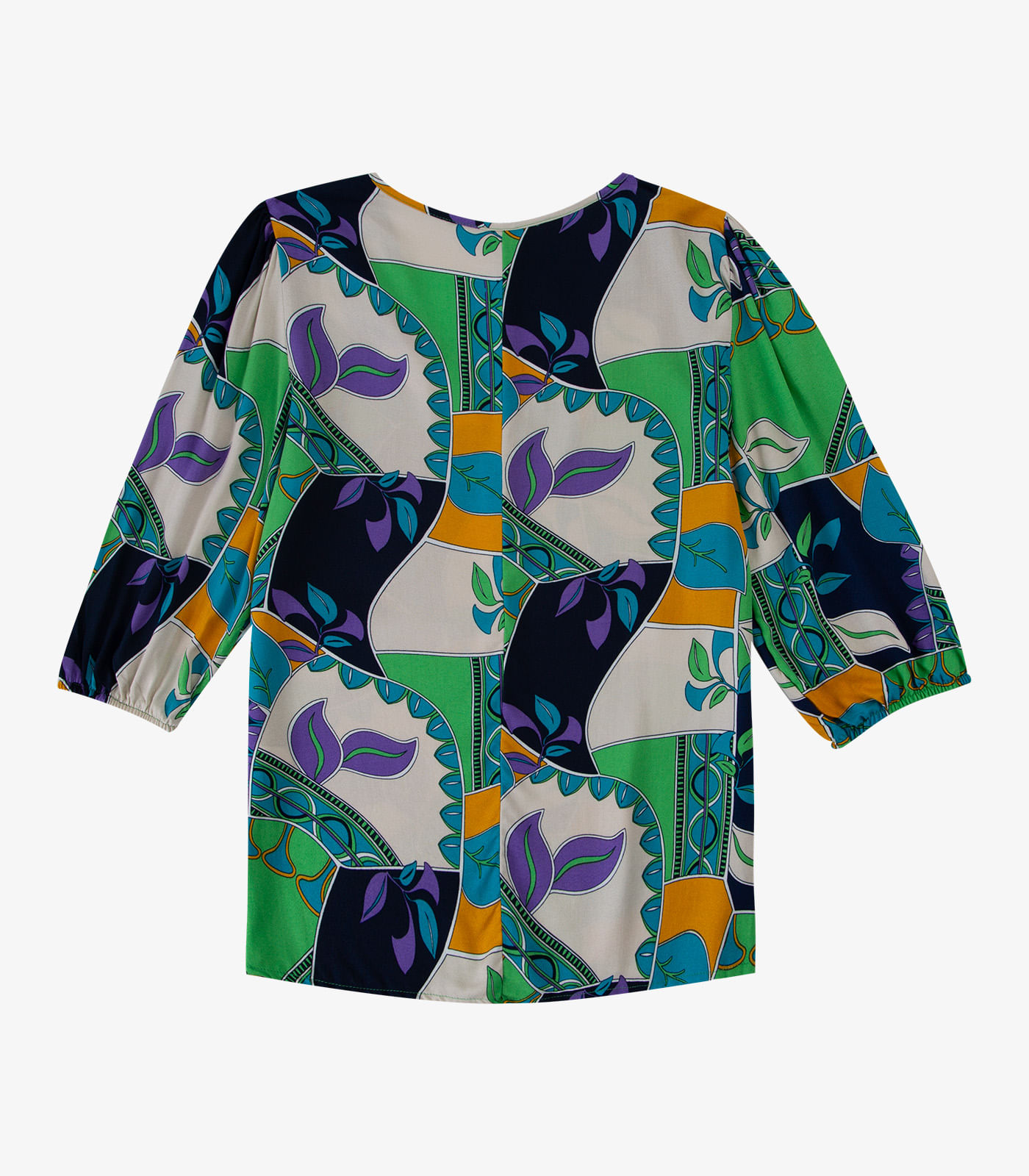 Blusa Manga Curta Infinita Cor Verde - Imagem 6