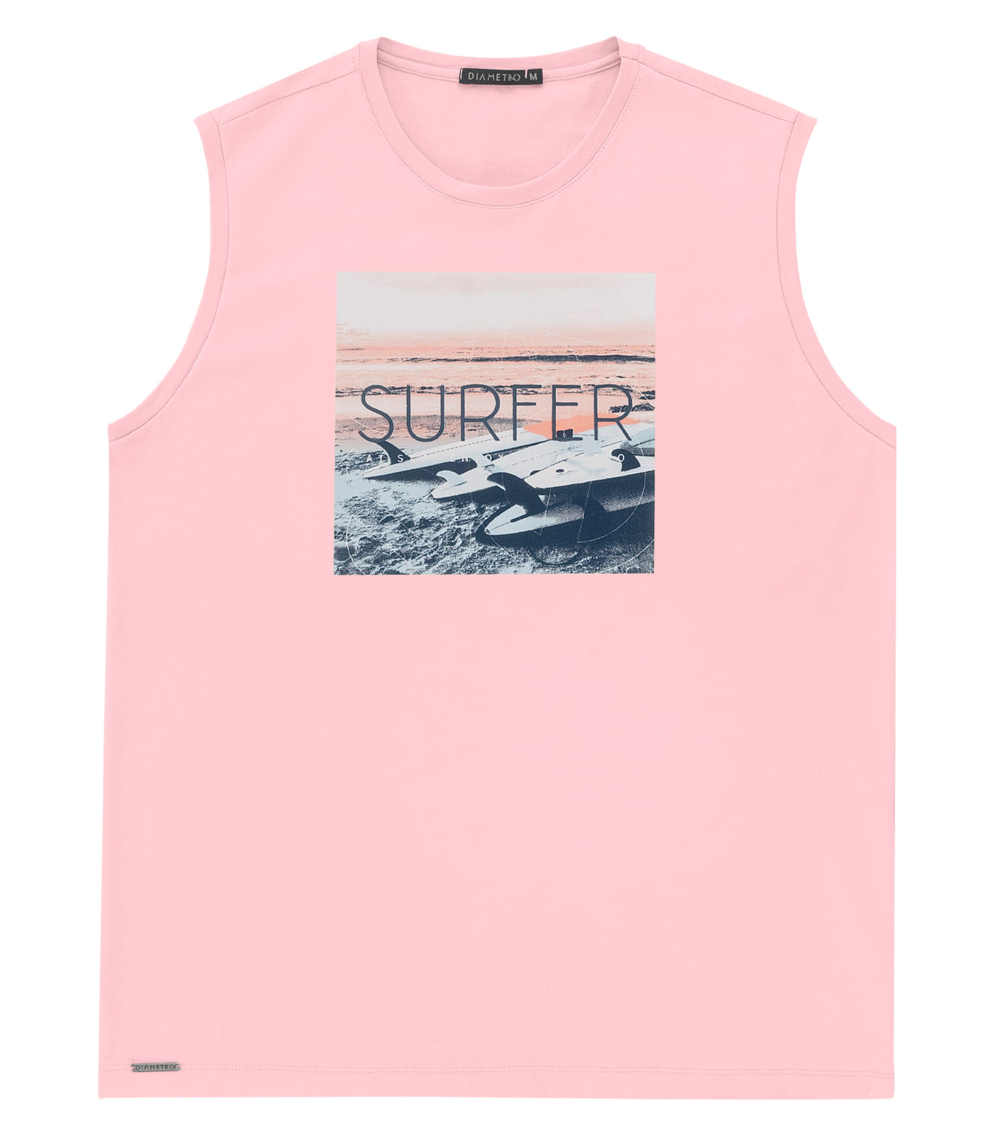 Regata Masculina Estampada Diametro Rosa - Imagem 5