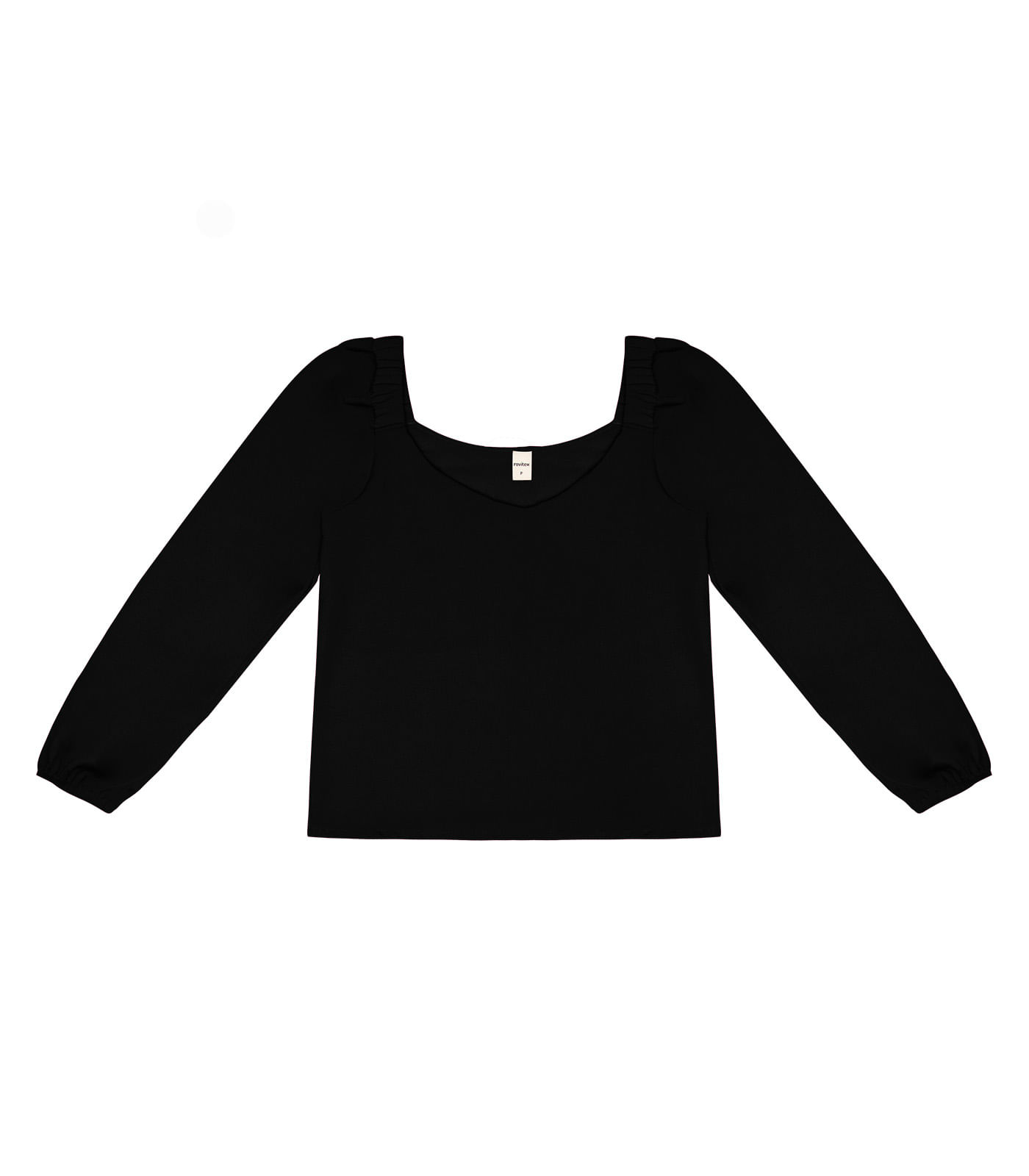 Blusa Feminina Manga 7/8 Rovitex Preto - Imagem 5