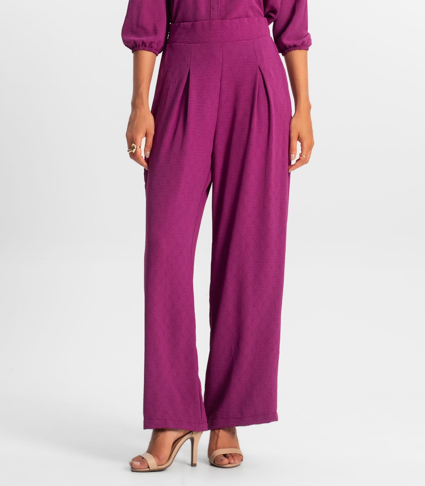 Calça Reta Feminina Rovitex Roxo - Imagem 2