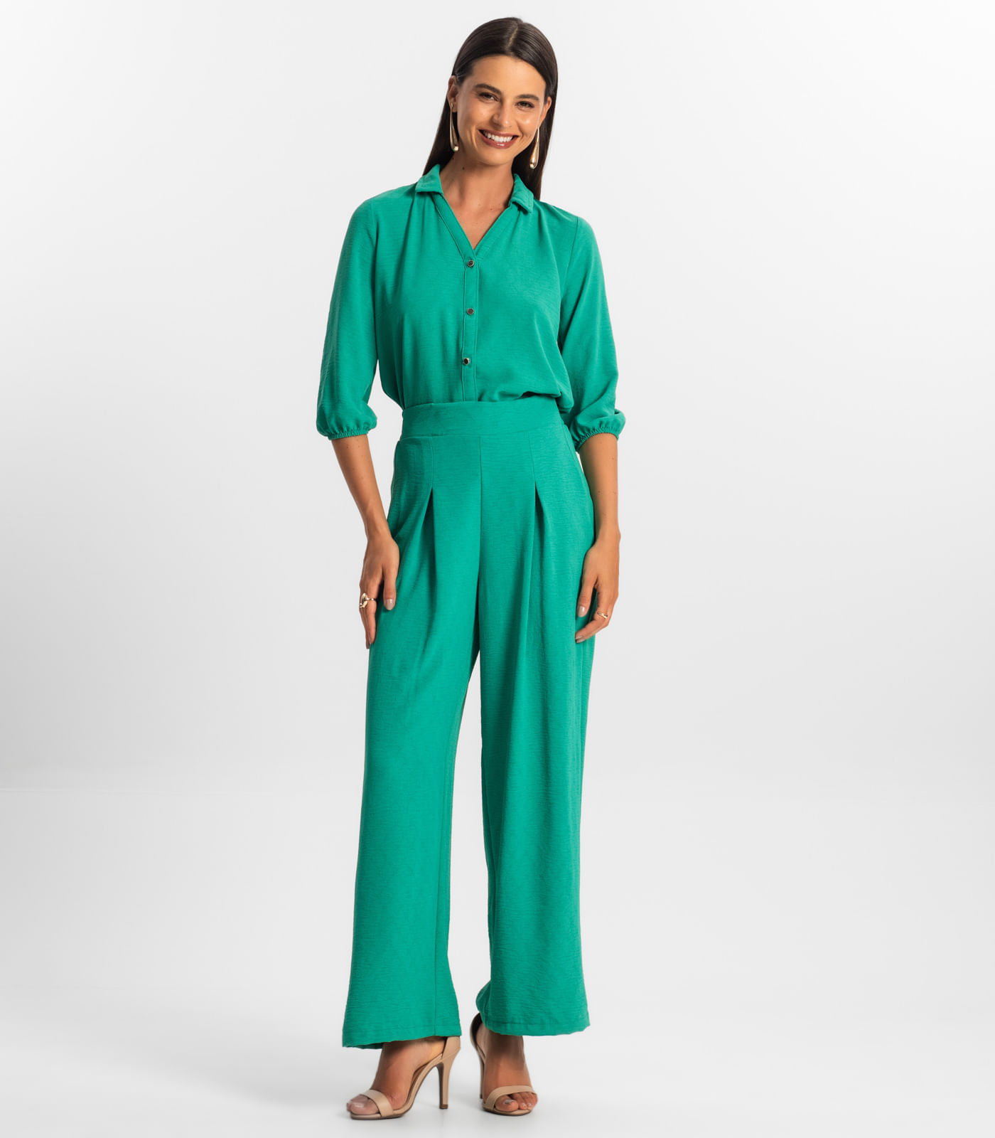 Camisa 3/4 Feminina Rovitex Verde - Imagem 4