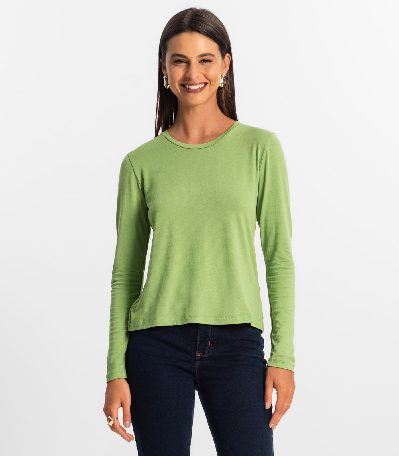 Blusa Manga Longa Feminina Rovitex Verde