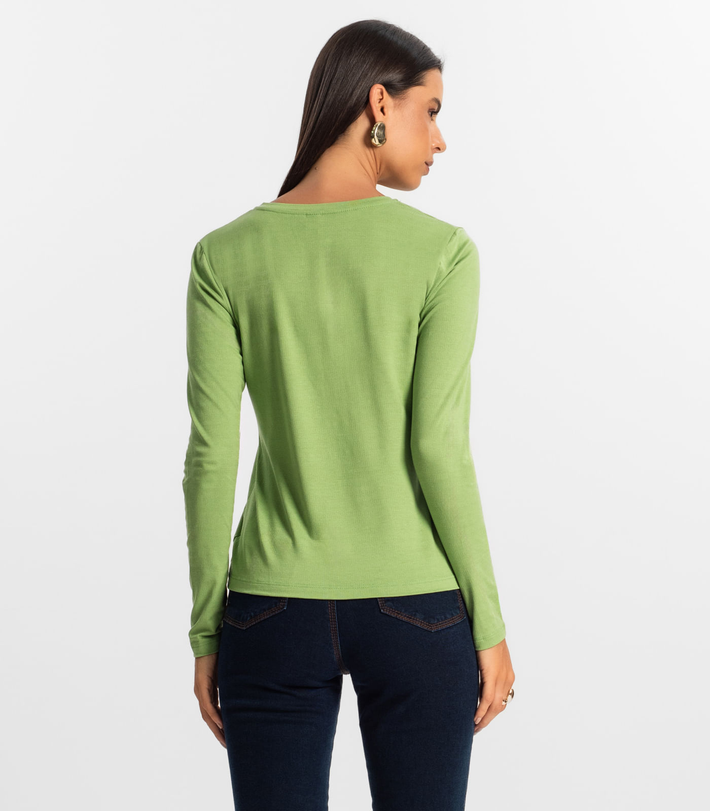 Blusa Manga Longa Feminina Rovitex Verde - Imagem 3