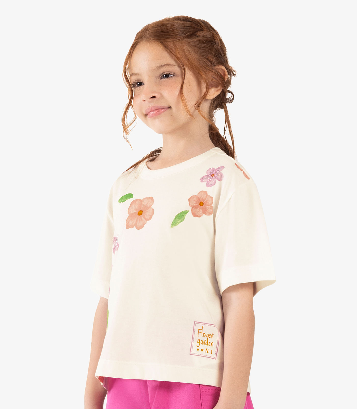 Blusa Infantil Meia Malha Rovi kids Bege - Imagem 2