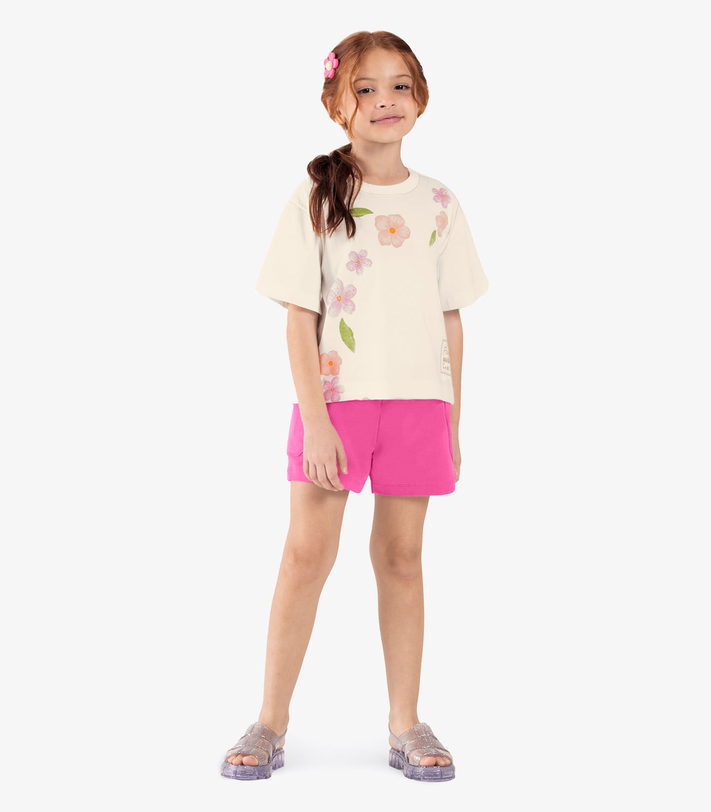 Blusa Infantil Meia Malha Rovi kids Bege - Imagem 4