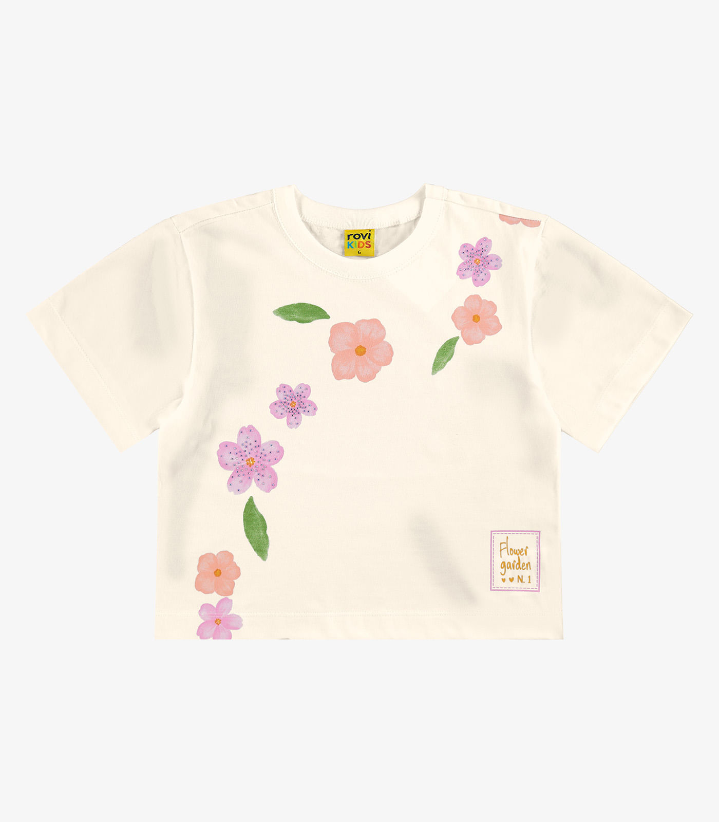 Blusa Infantil Meia Malha Rovi kids Bege - Imagem 5